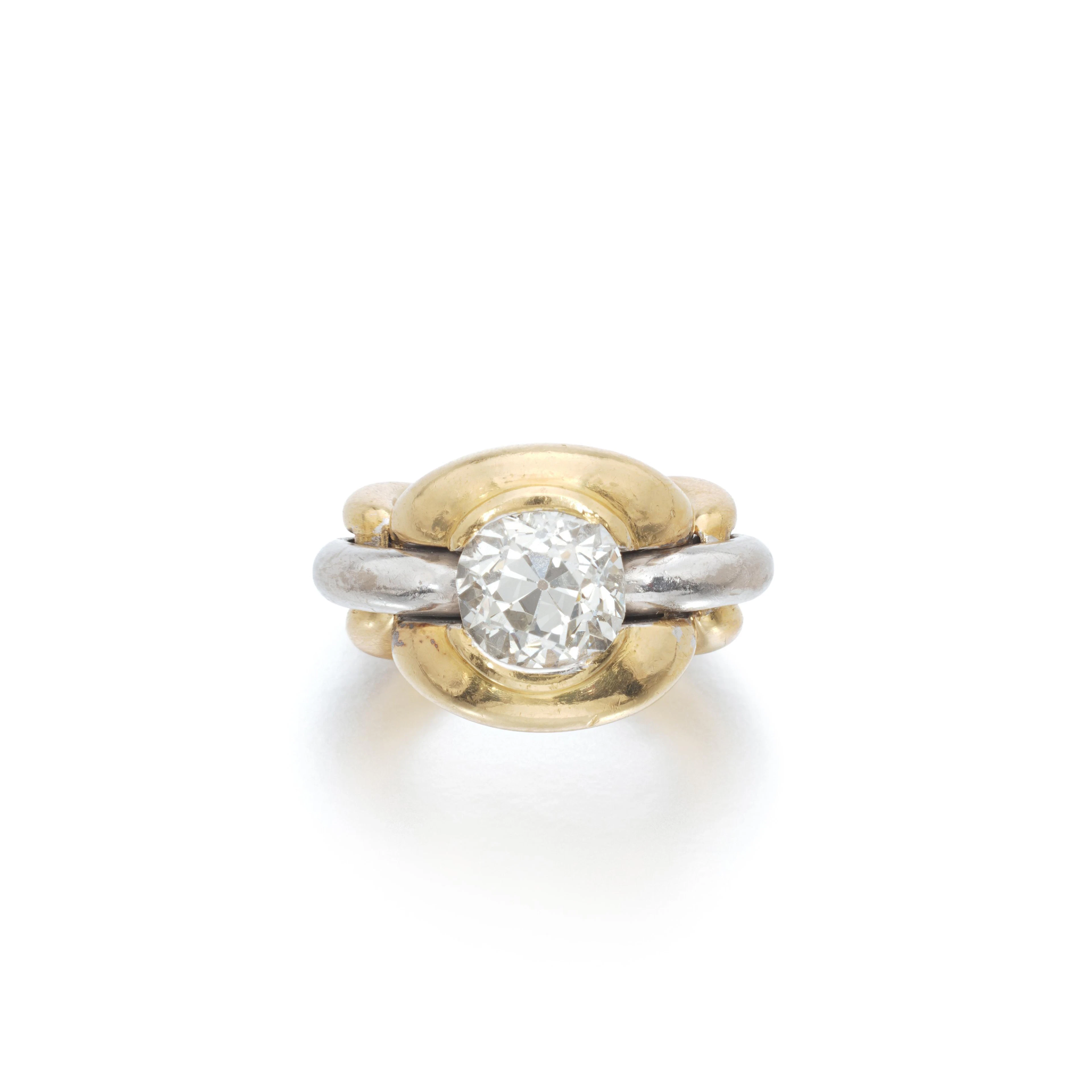 Diamond ring, 'Chaine', circa 1970