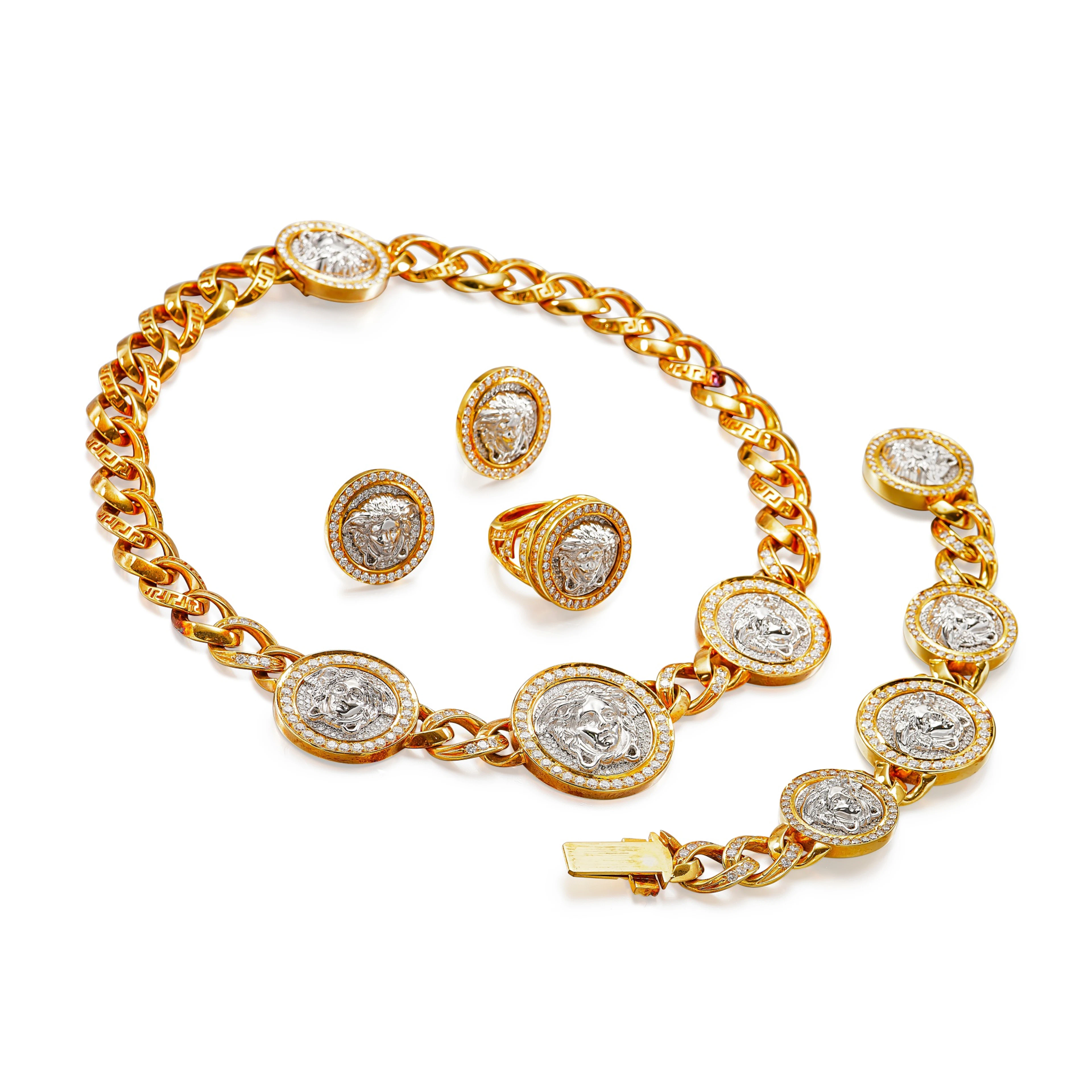 Diamond Parure | Versace | 鑽石 項鏈, 手鏈, 戒指 及 耳環套裝