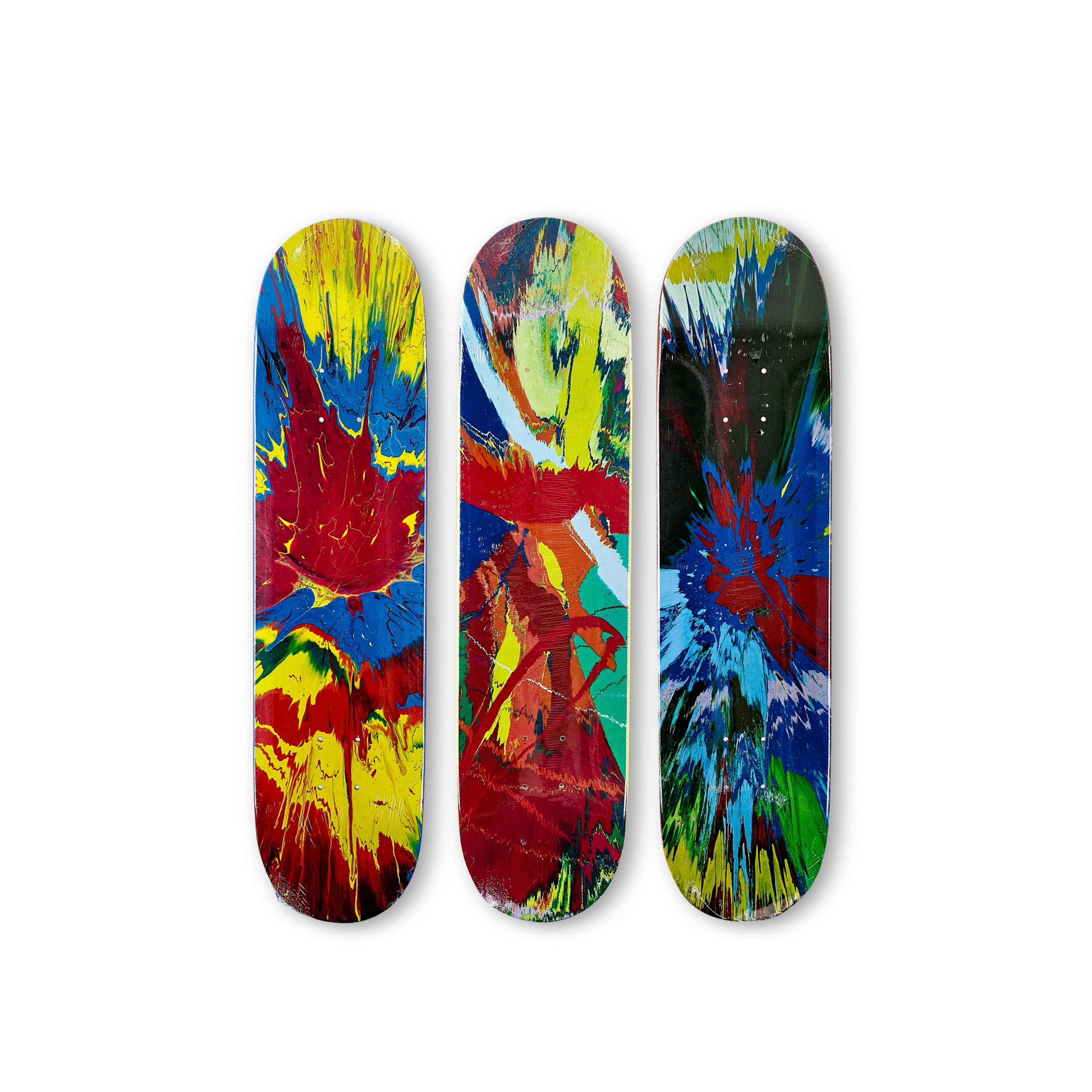 Supreme Skateboard Decks "Damien Hirst Spin", Set of Three