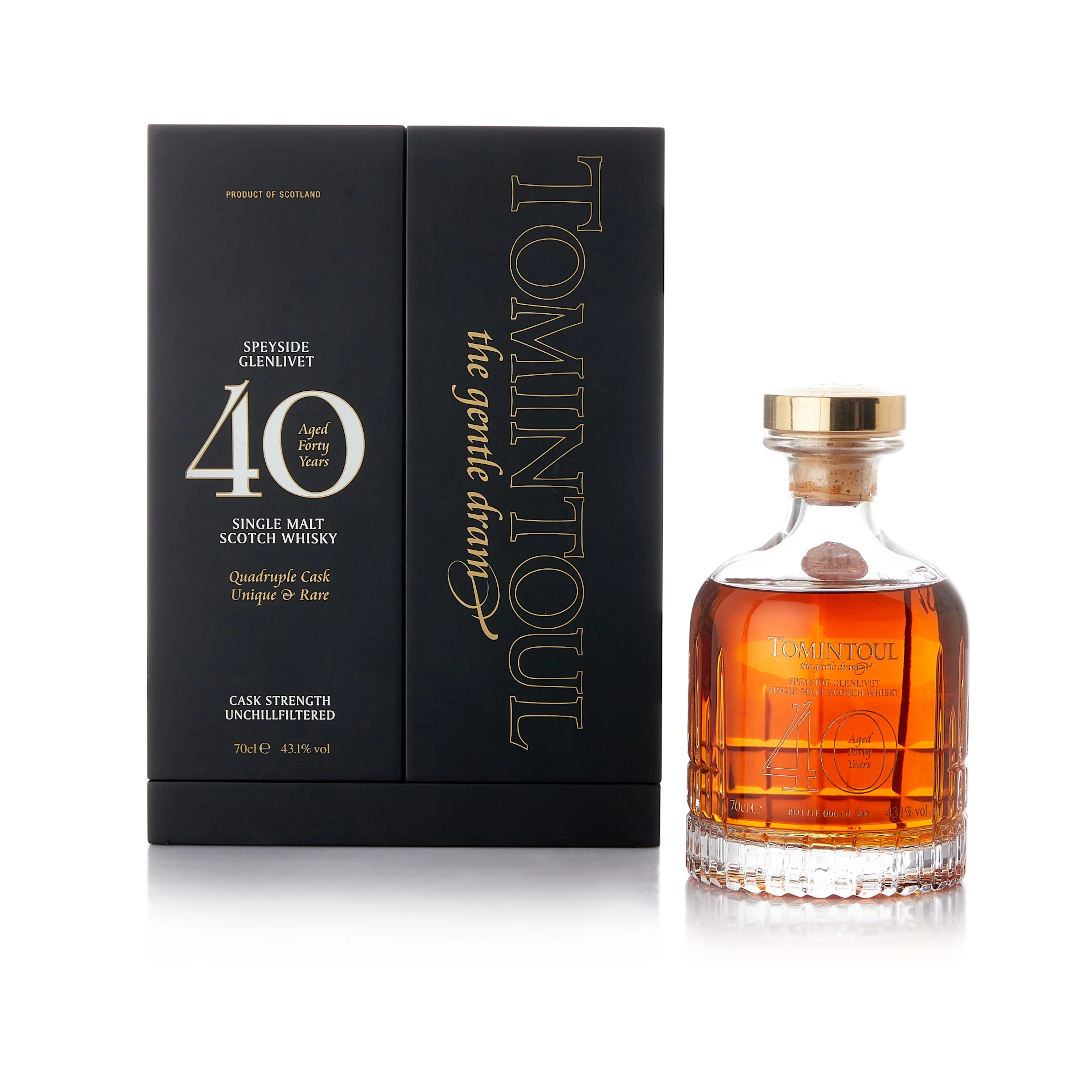 Tomintoul Quadruple Cask 40 Year Old 43.1 abv 1974 (1 BT70)