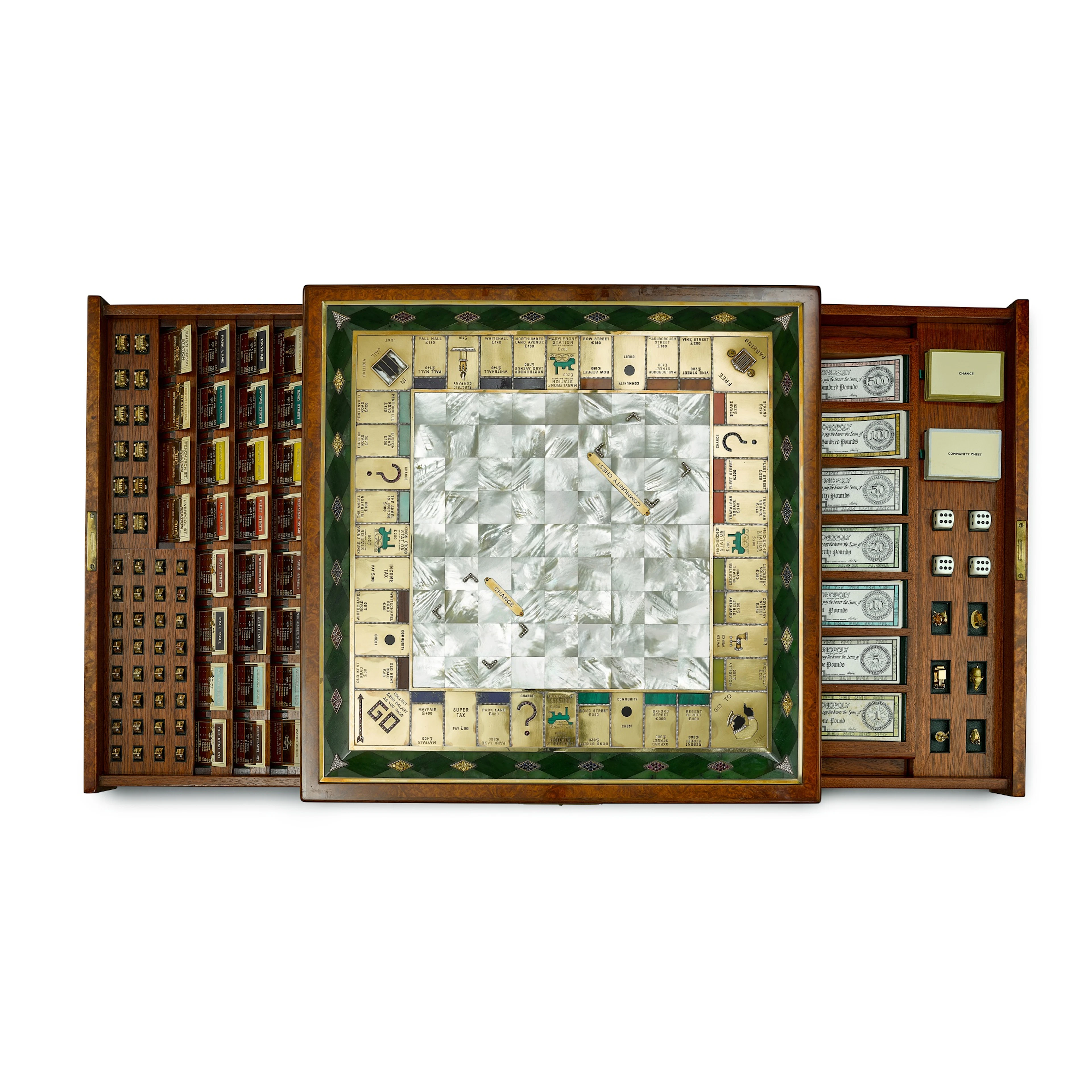 Gold and Gem Set Monopoly Set | K金 配 寶石「Monopoly 大富翁」遊戲棋一套
