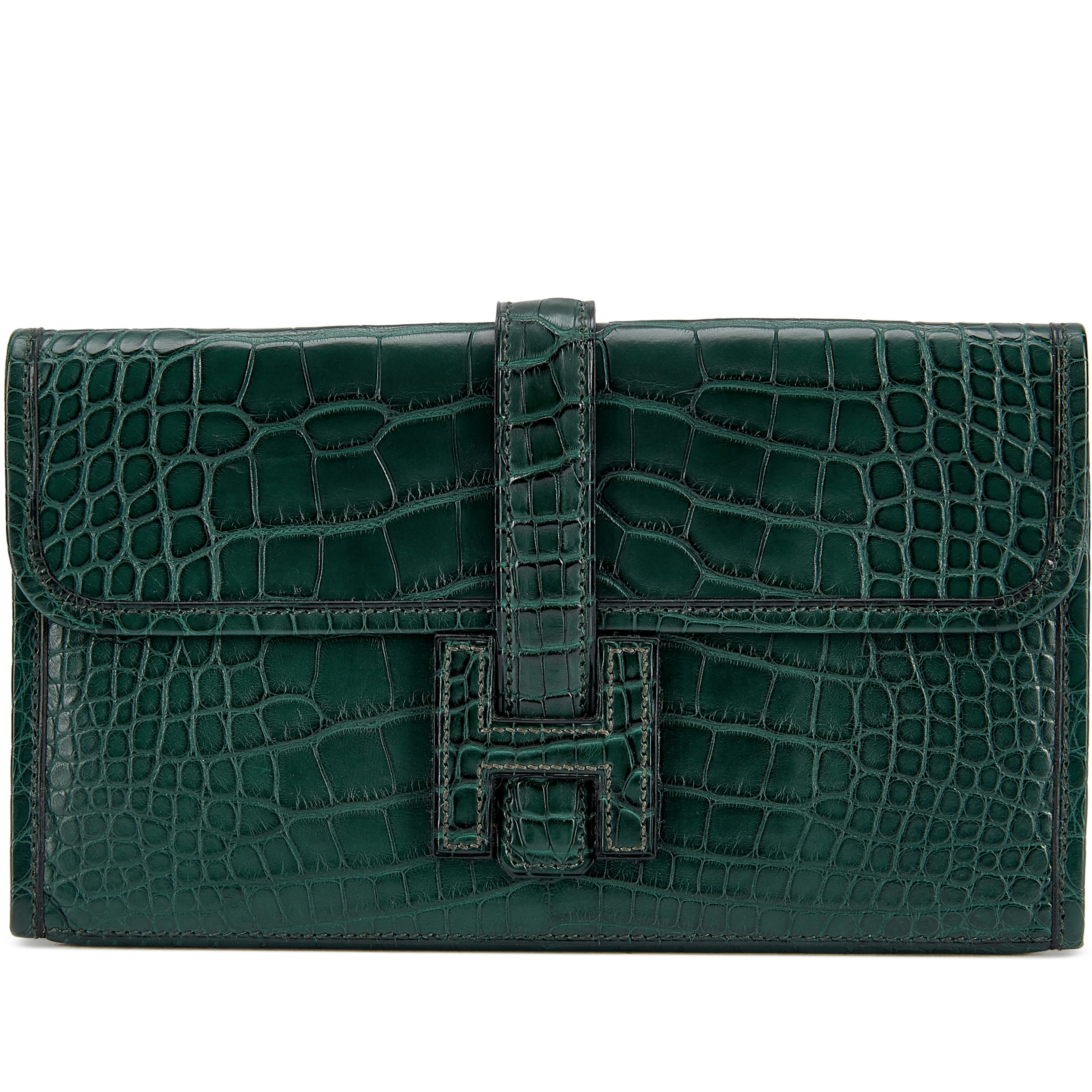 Vert Titien Matte Alligator Jige Duo Clutch, 2016