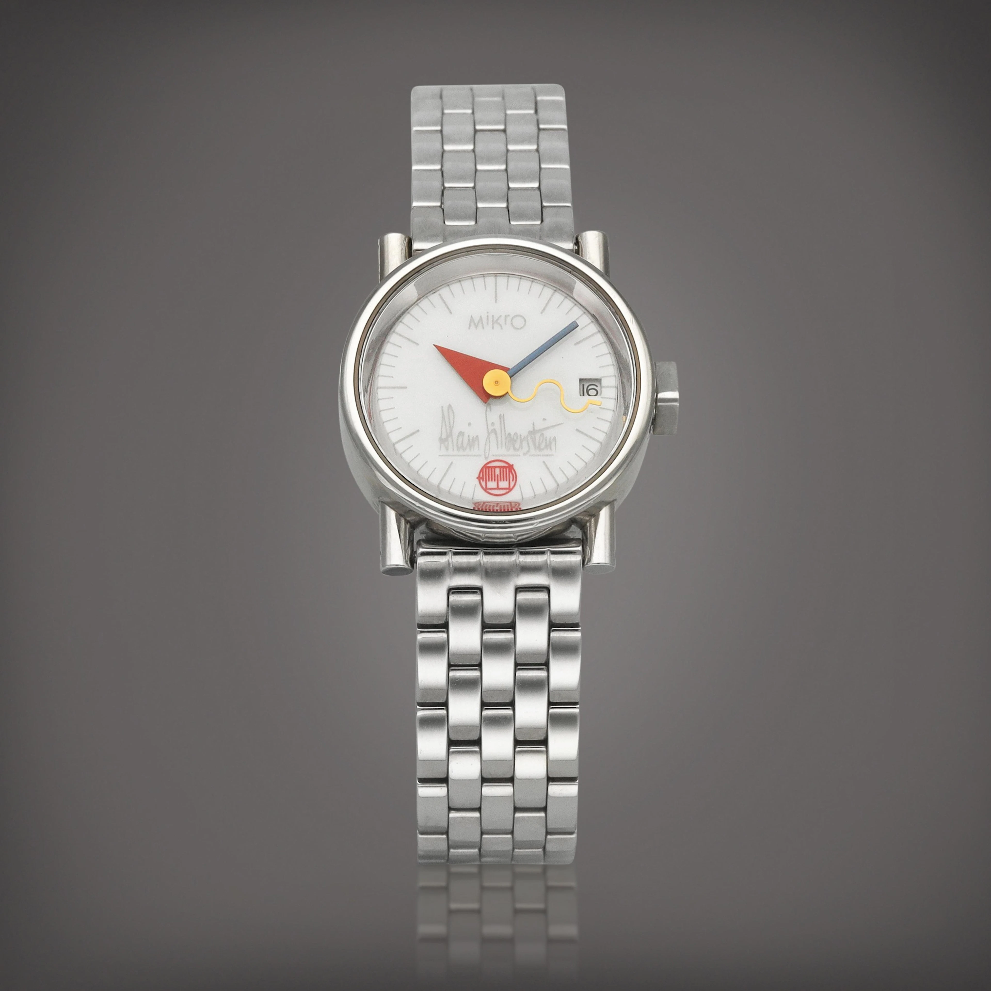 Ladies Mikro | A limited edition platinum wristwatch with date and bracelet