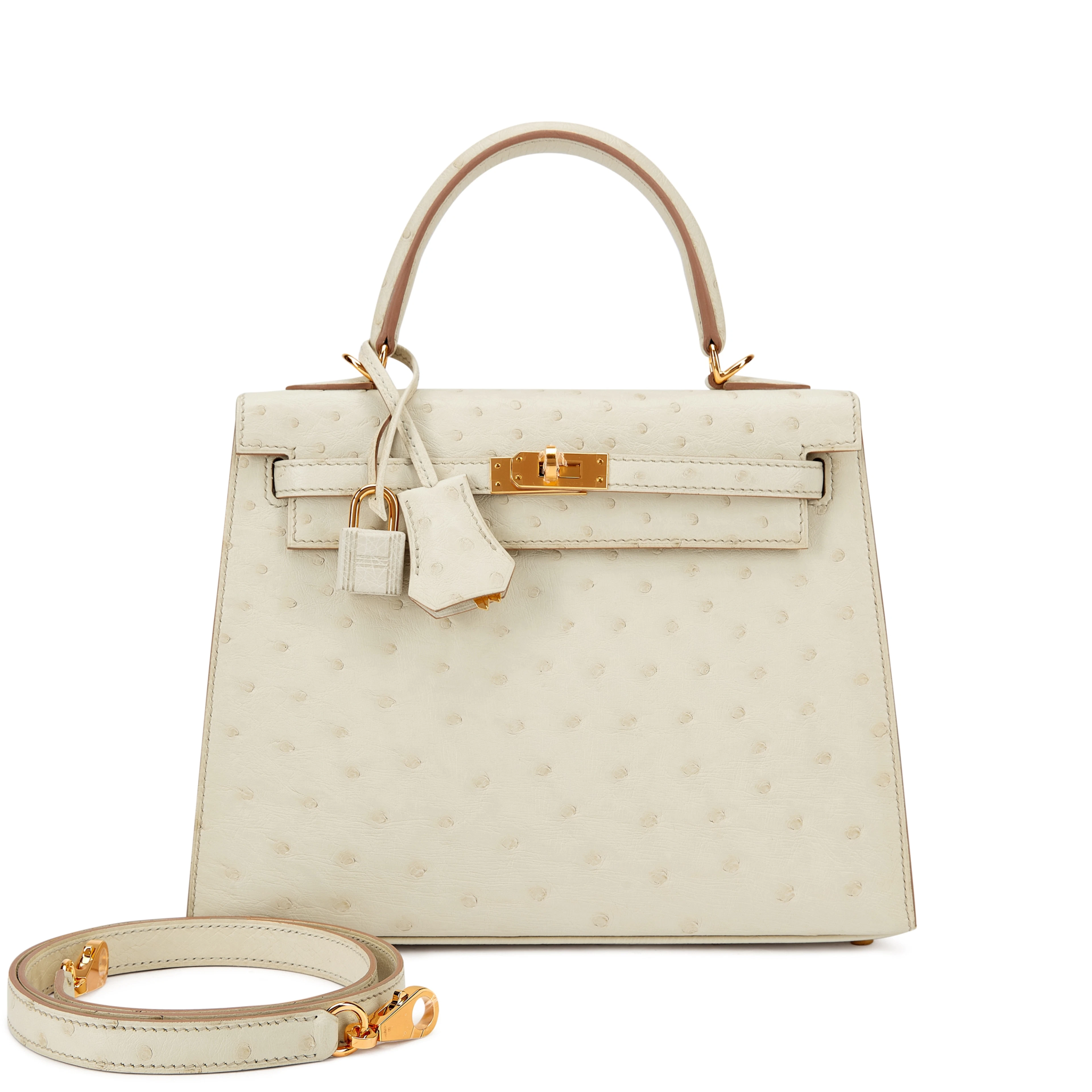 Beton Ostrich Kelly 25 Sellier Gold Hardware, 2021