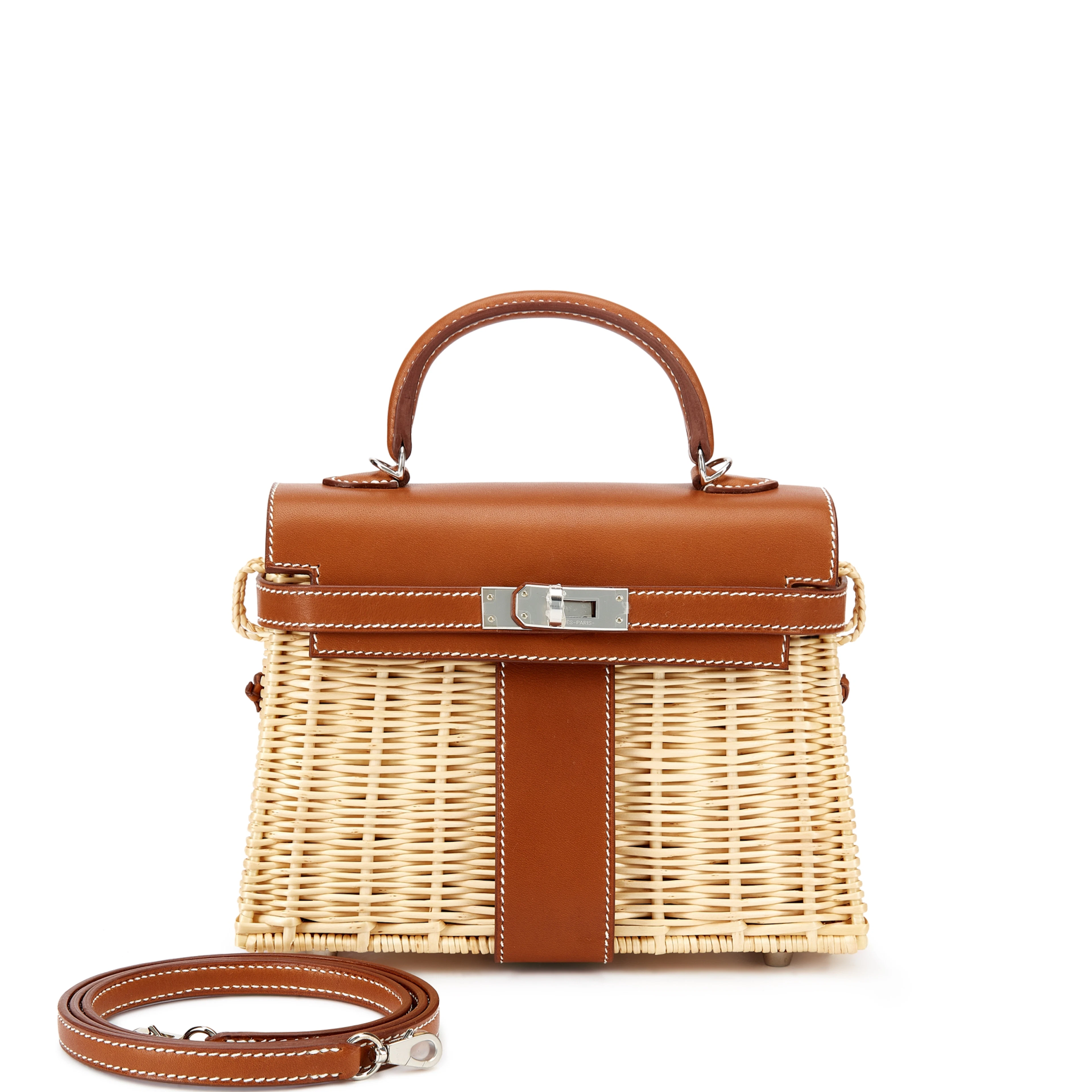 Limited Edition Fauve Barenia and Osier Wicker Mini...