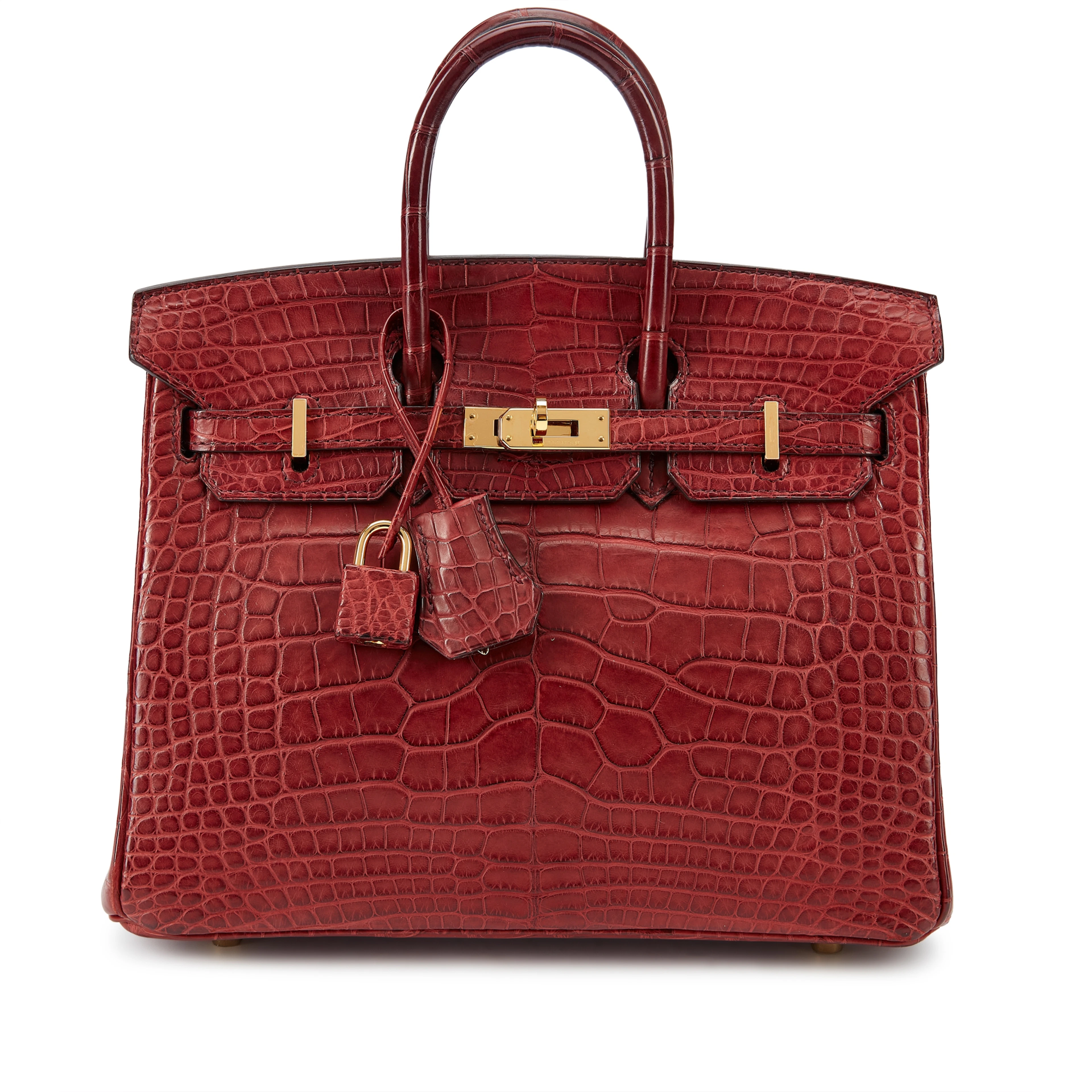 Bourgogne Matte Alligator Birkin 25 Gold Hardware, 2016