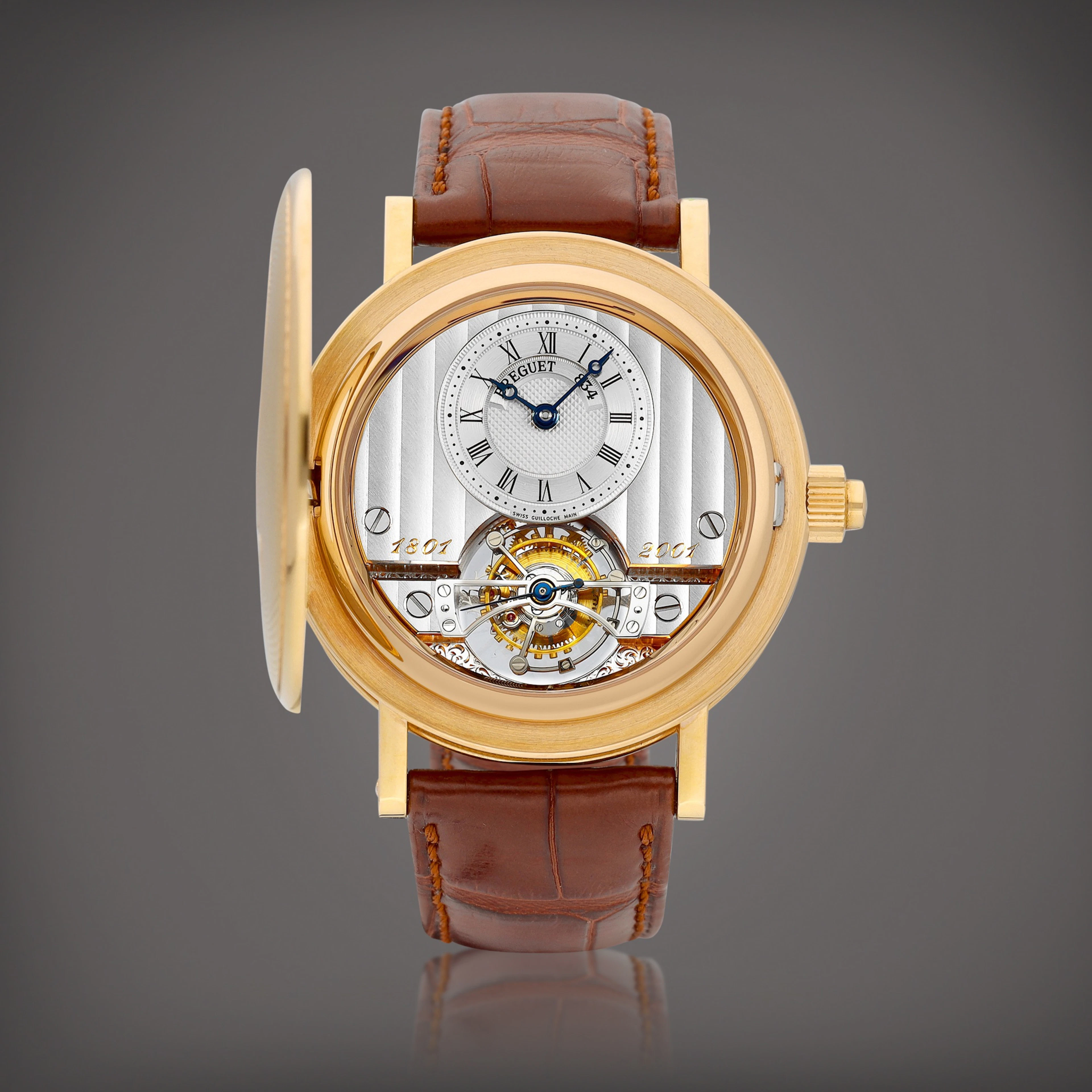 Reference 1801 | A special edition pink gold half hunting...