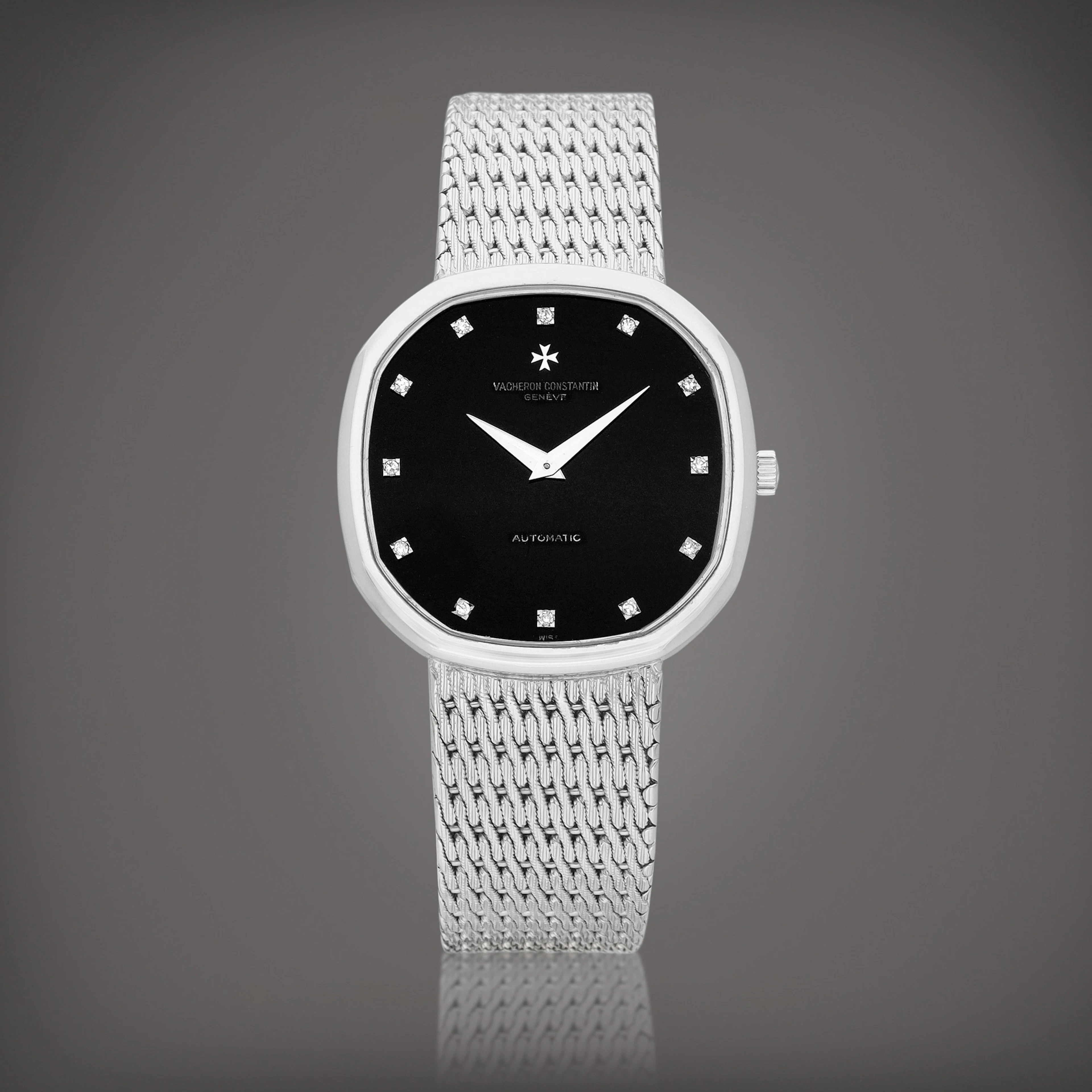 A white gold and diamond-set bracelet watch