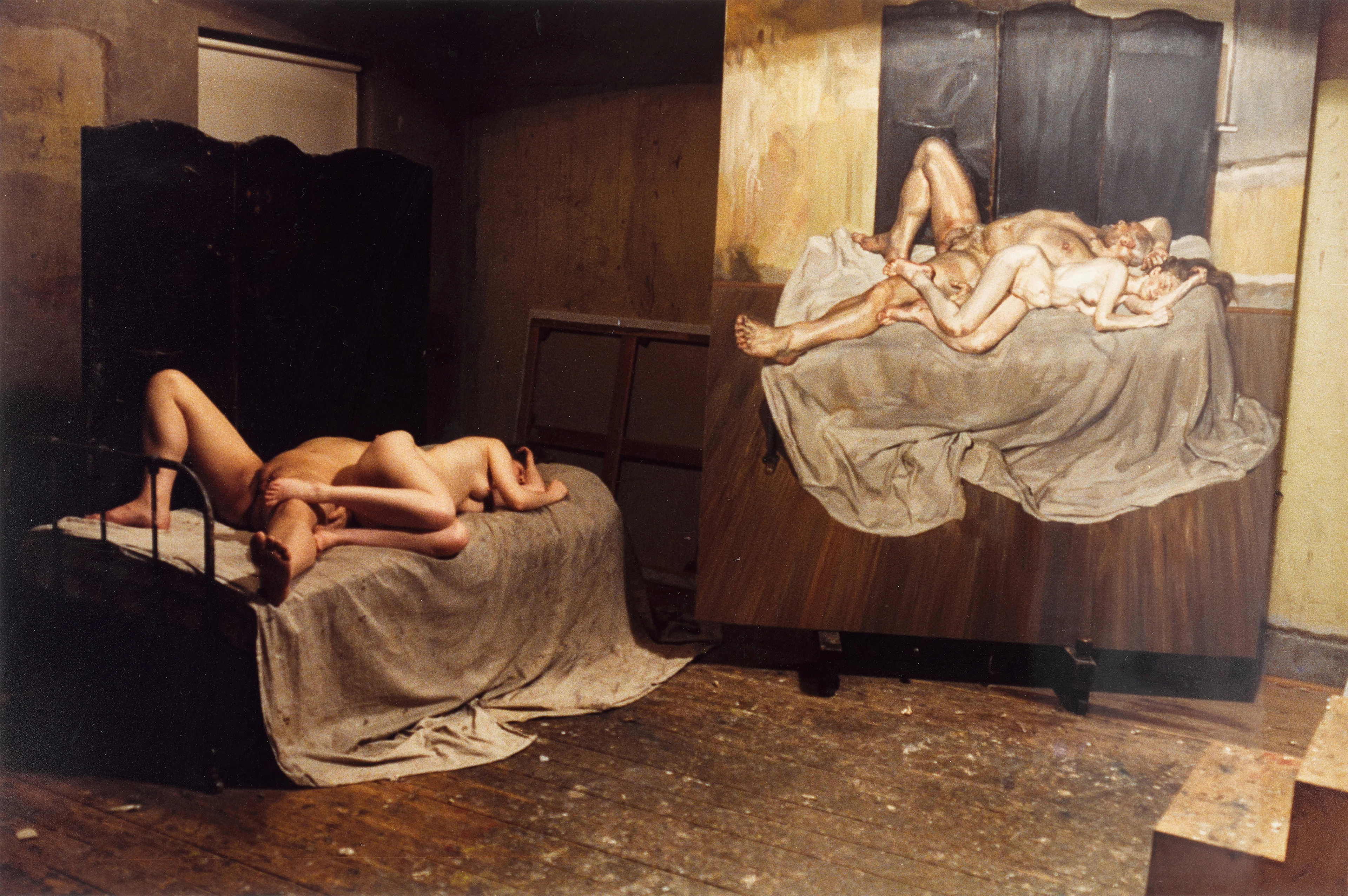 'Leigh Bowery and Nicola Bateman posing for "And the...