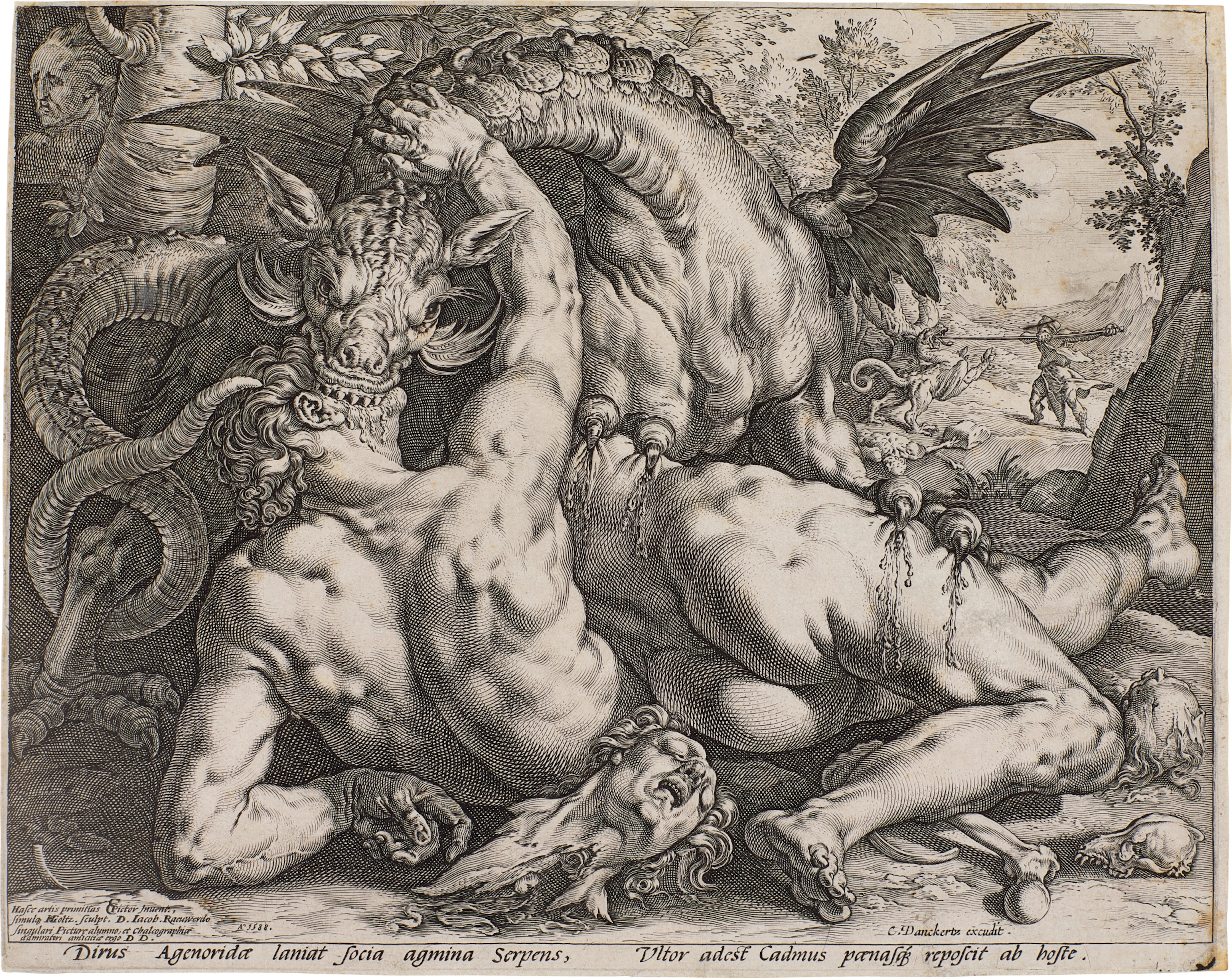 The Dragon Devouring the Companions of Cadmus (Bartsch...