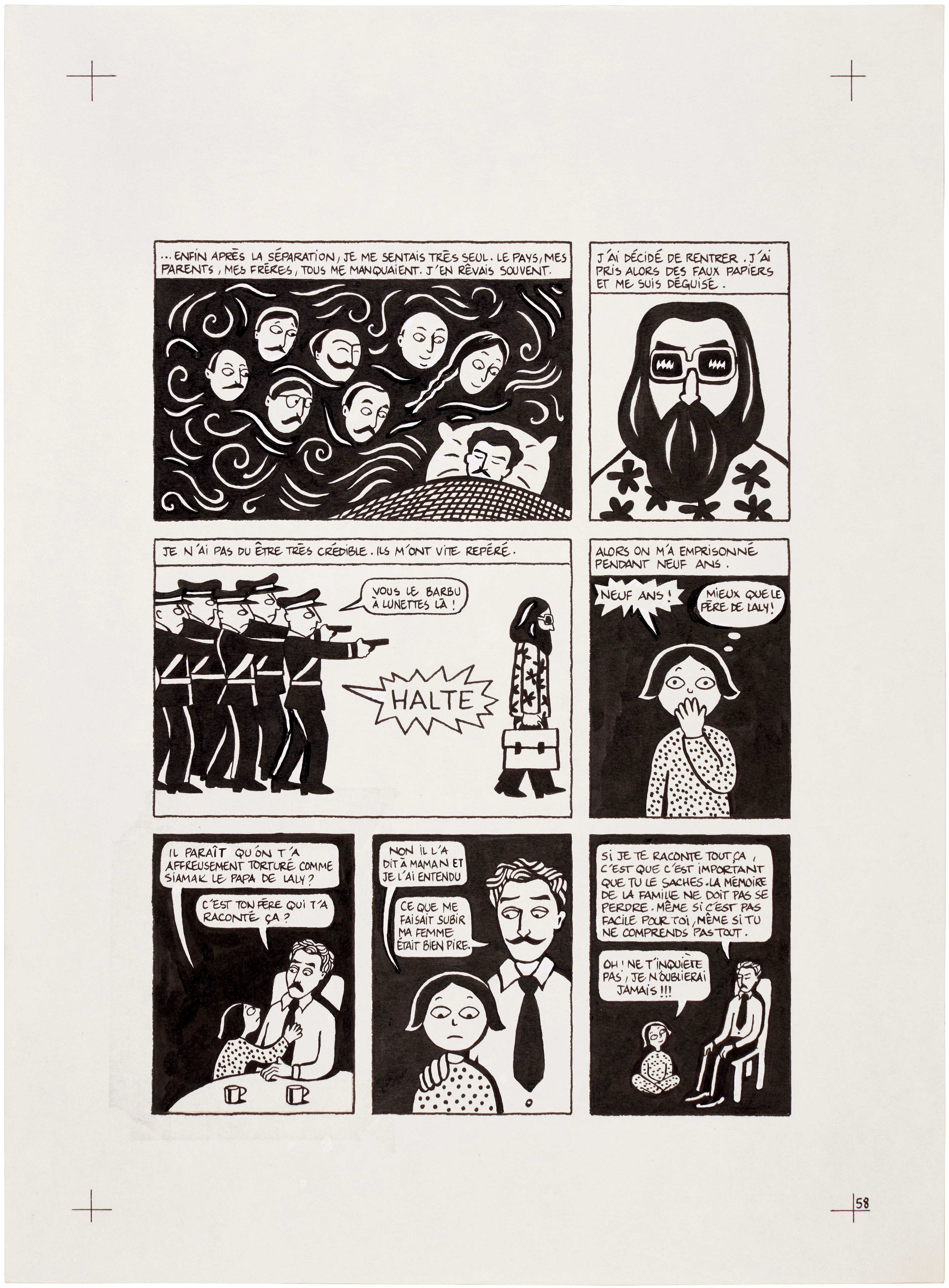Persepolis (Original Book Art, page 58)