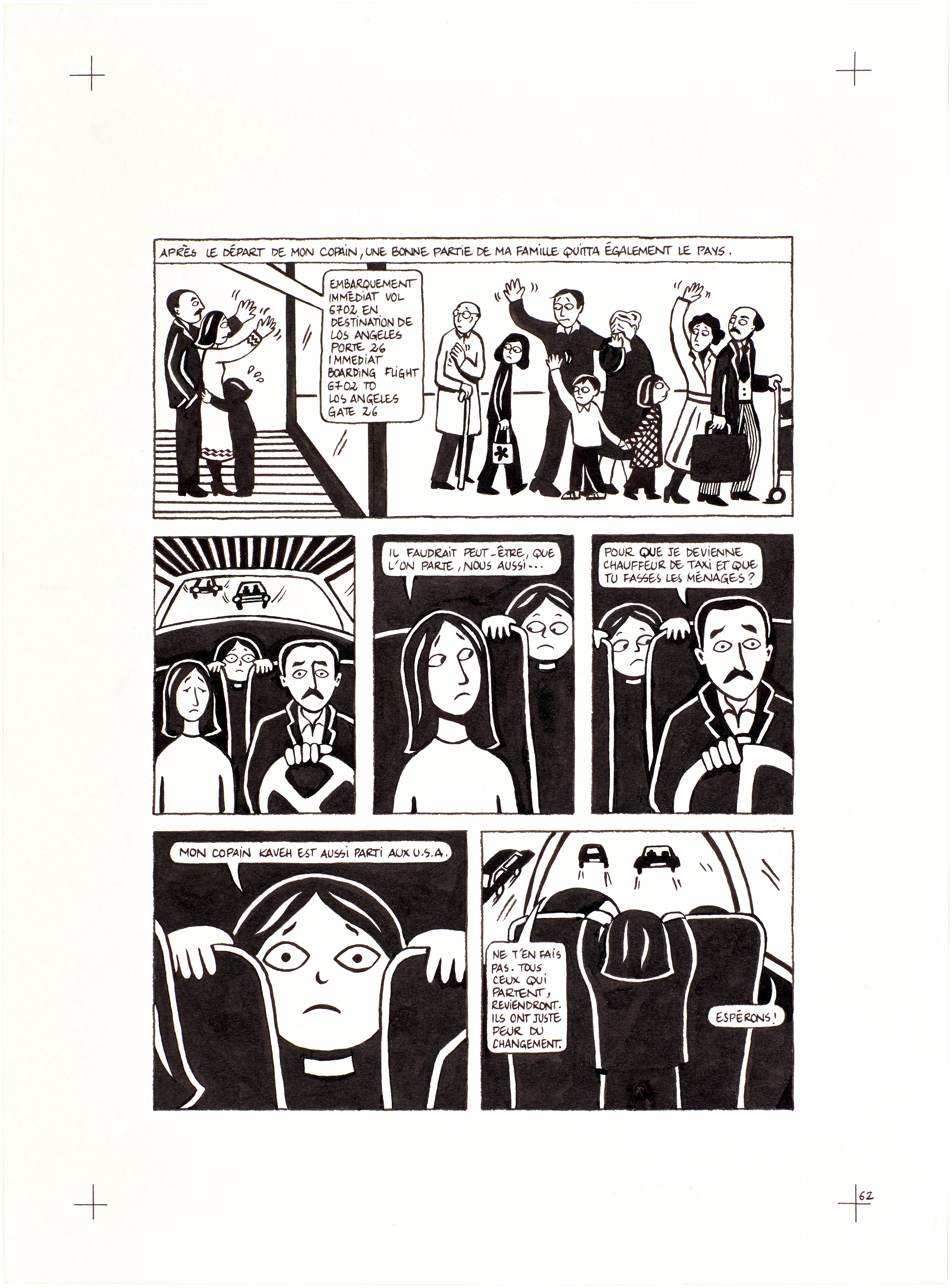 Persepolis (Original Book Art, page 62)