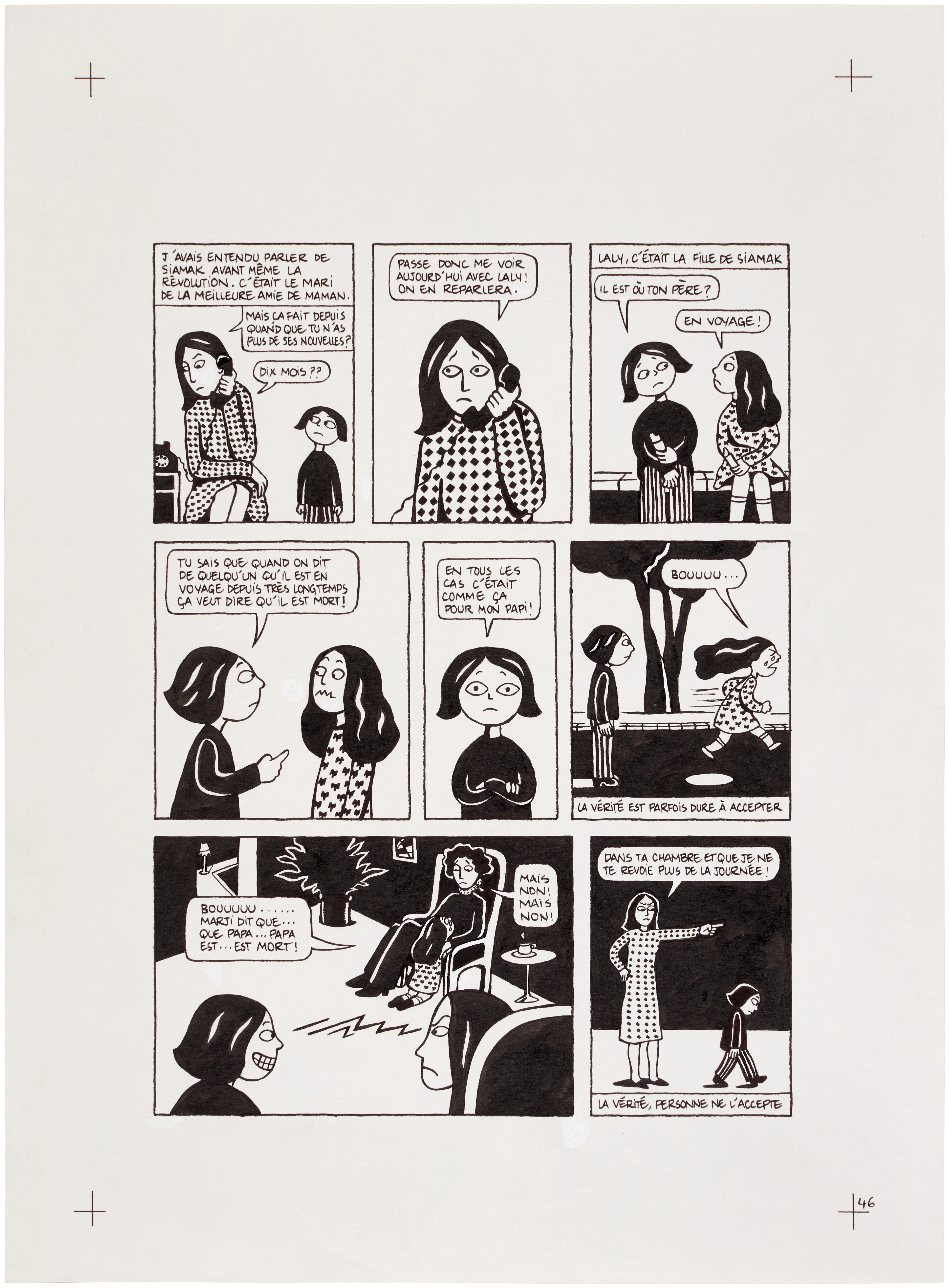 Persepolis (Original Book Art, page 46)