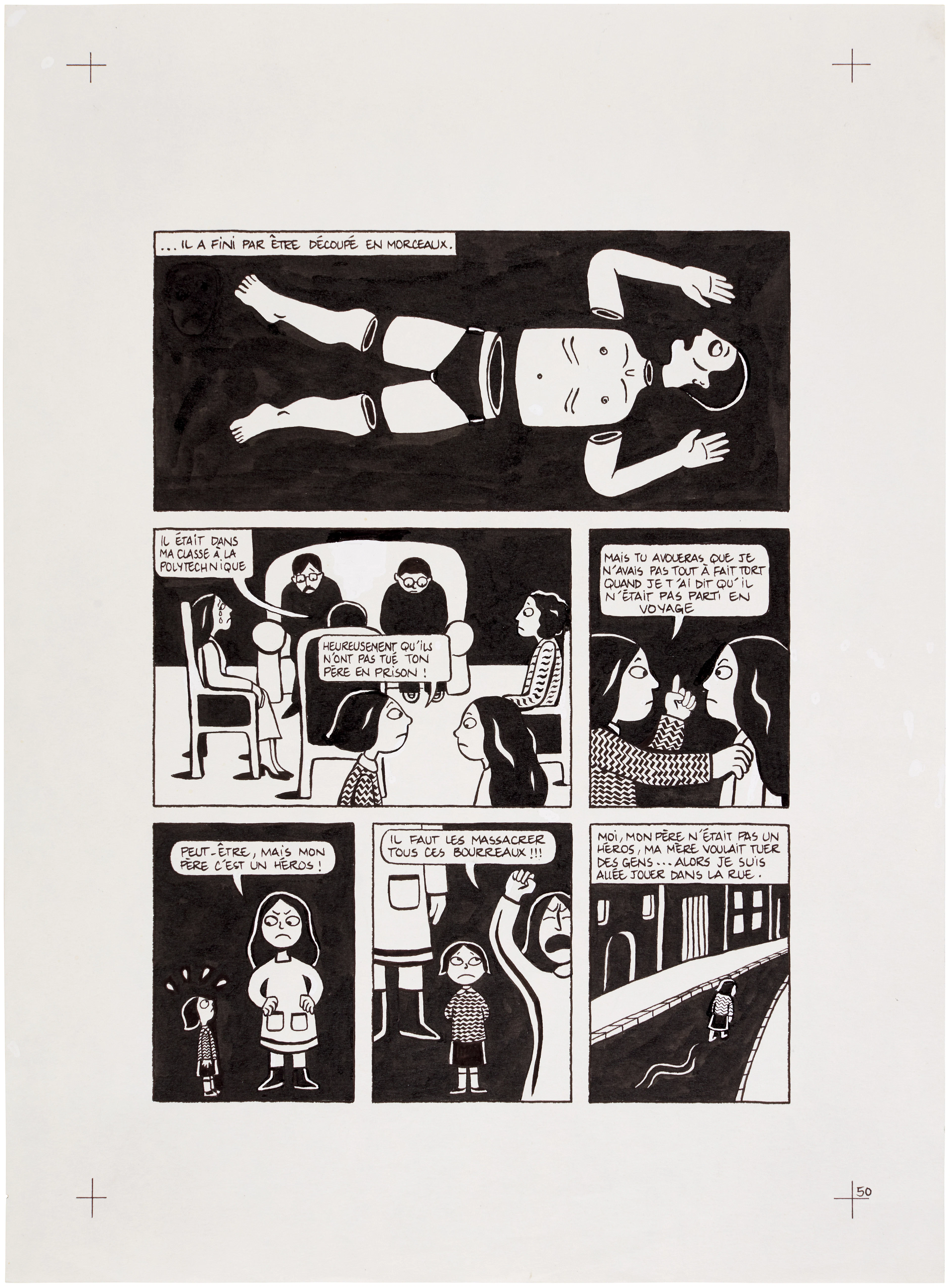 Persepolis (Original Book Art, page 50)