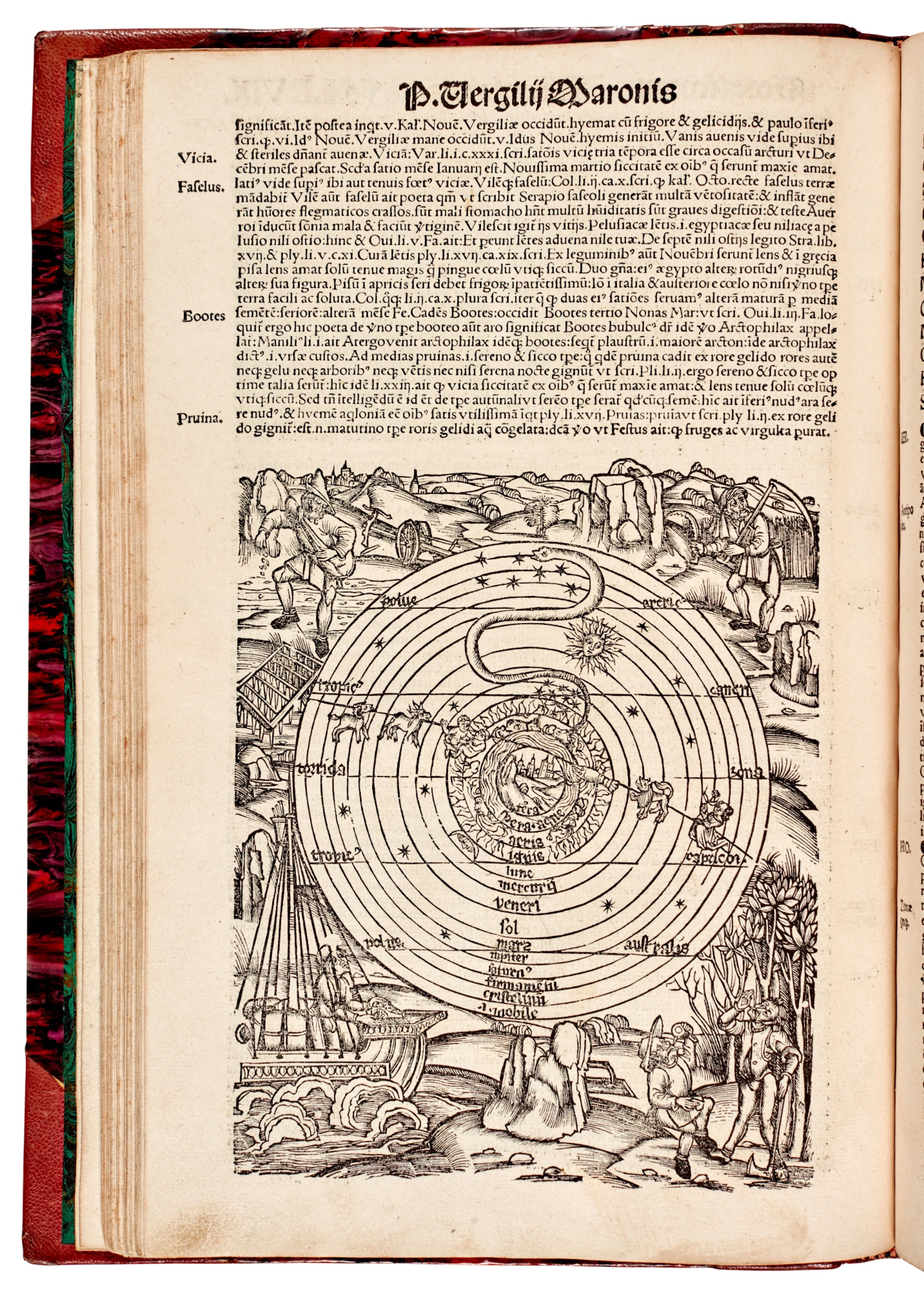 Vergil, Opera Vergiliana, Lyon, 1517, later half morocco