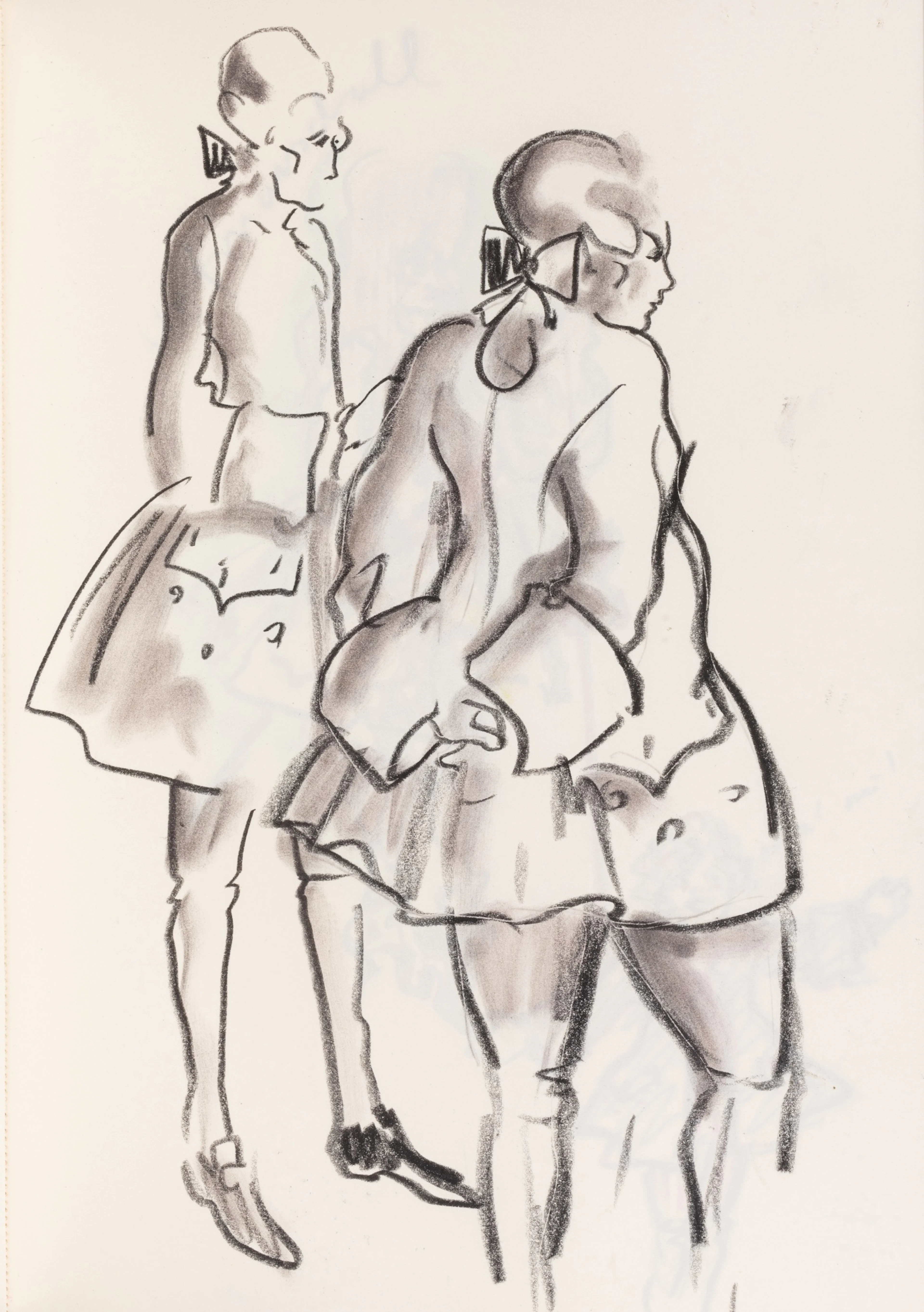 Karl Lagerfeld | Original drawings for The Emperor's New Clothes, 1992