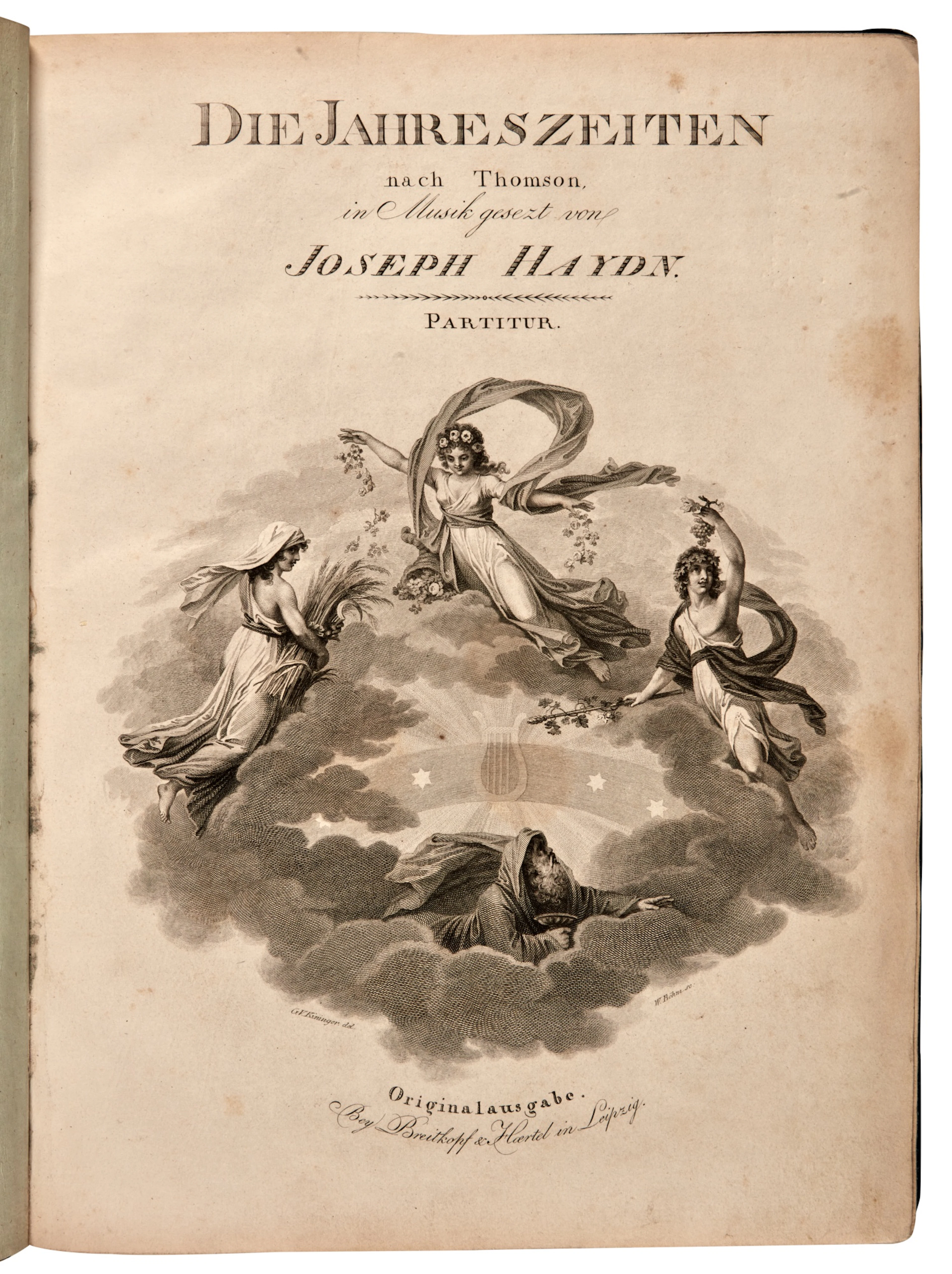 J. Haydn. First edition of the full score of "The Seasons", 1802