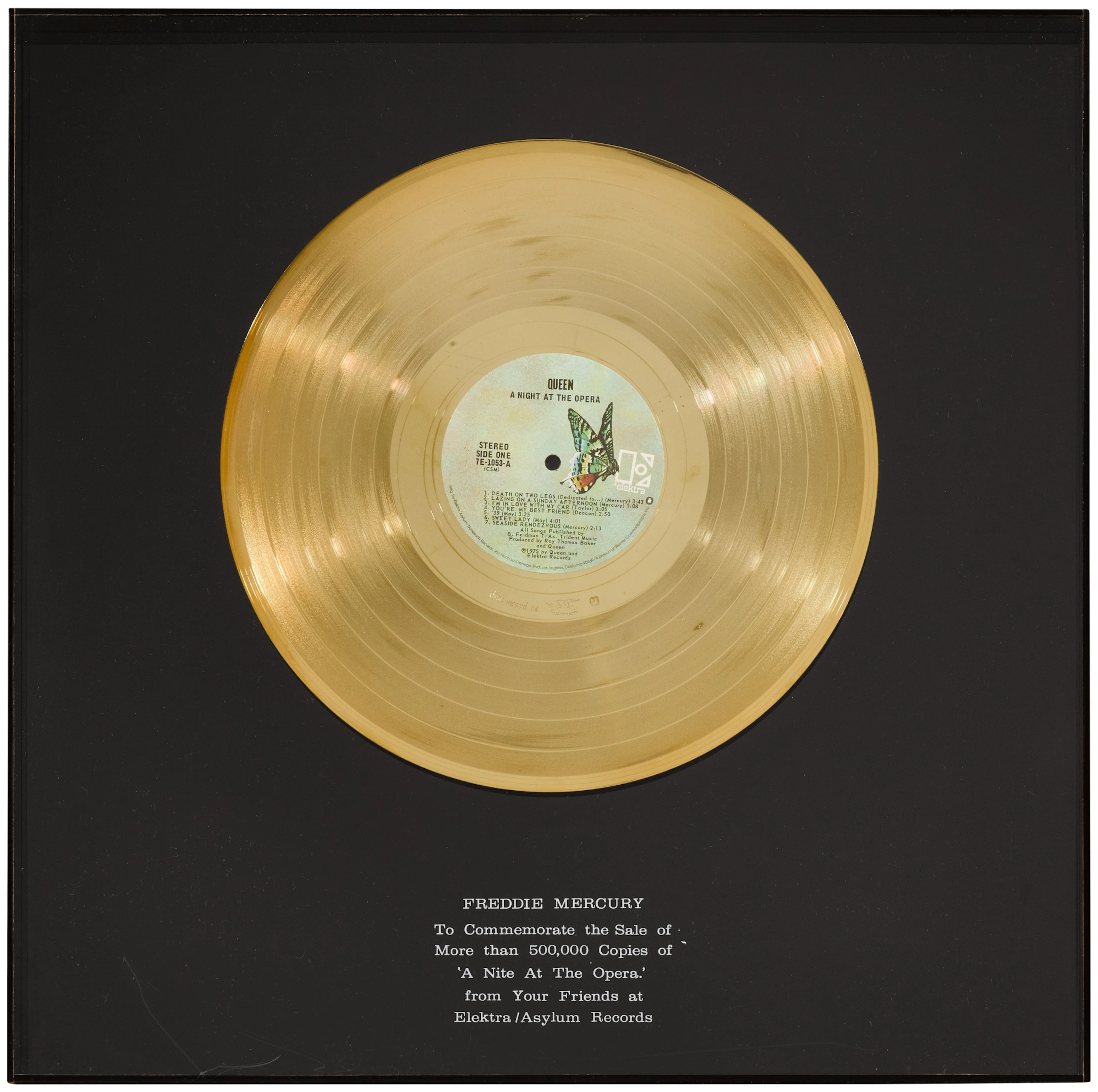 Queen – Freddie Mercury's In-House Sales Awards For Sheer...