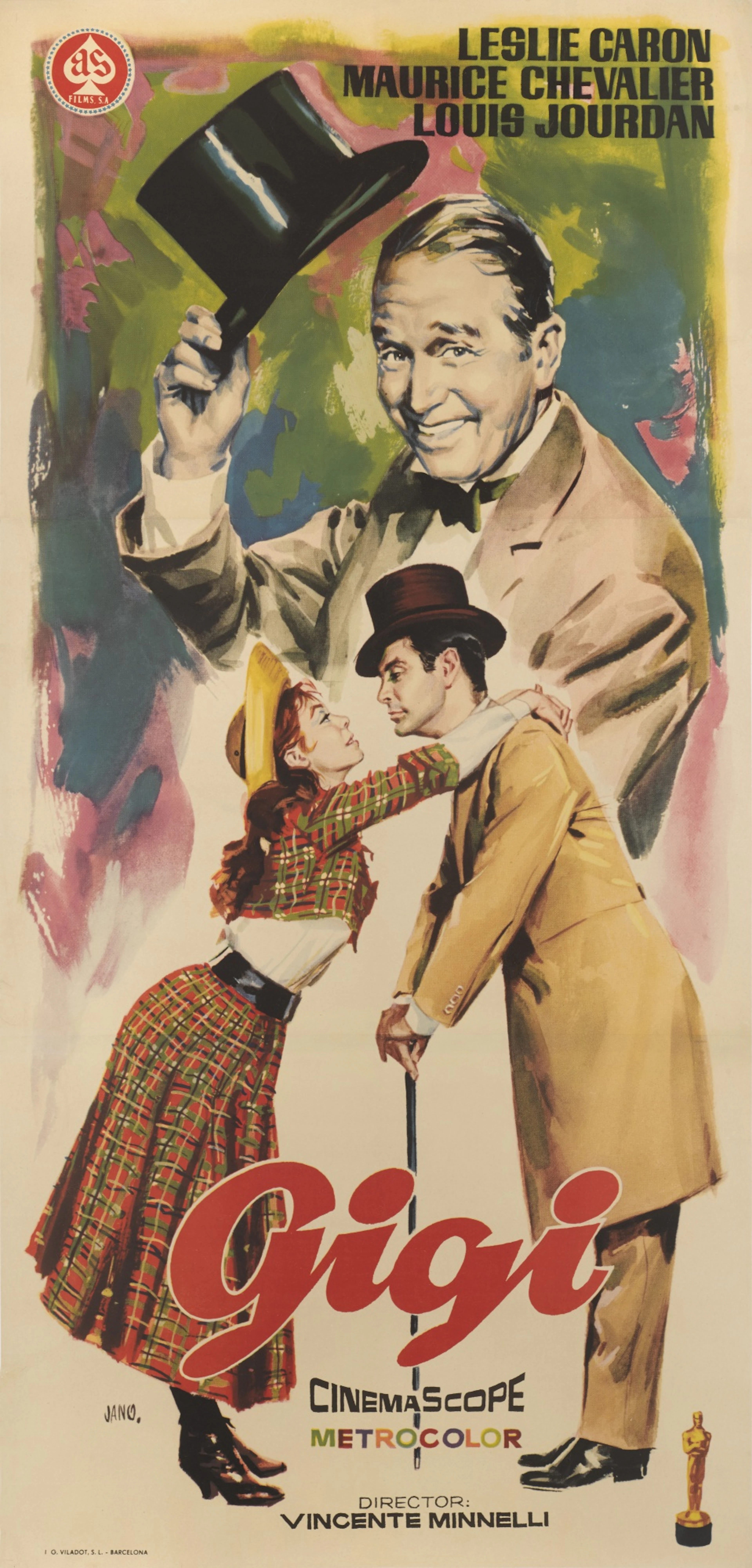 Gigi (1958), first Spanish release poster (1959)