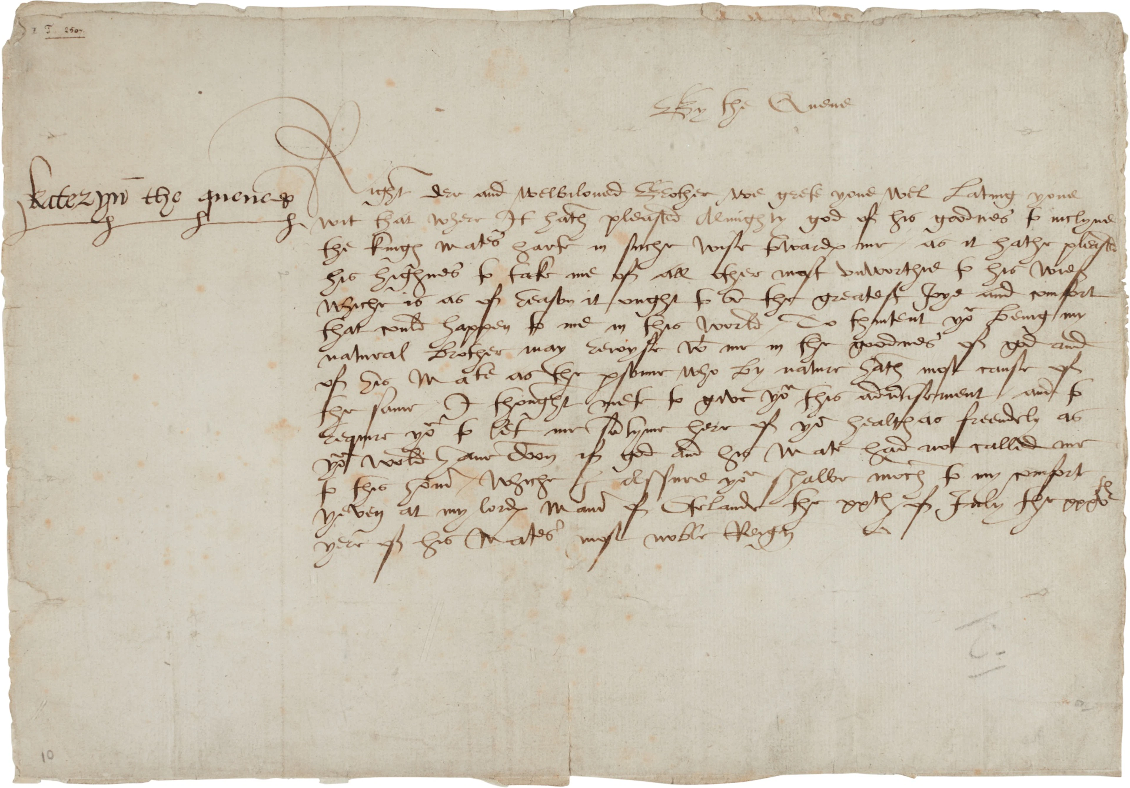 Queen Katherine Parr | Letter signed