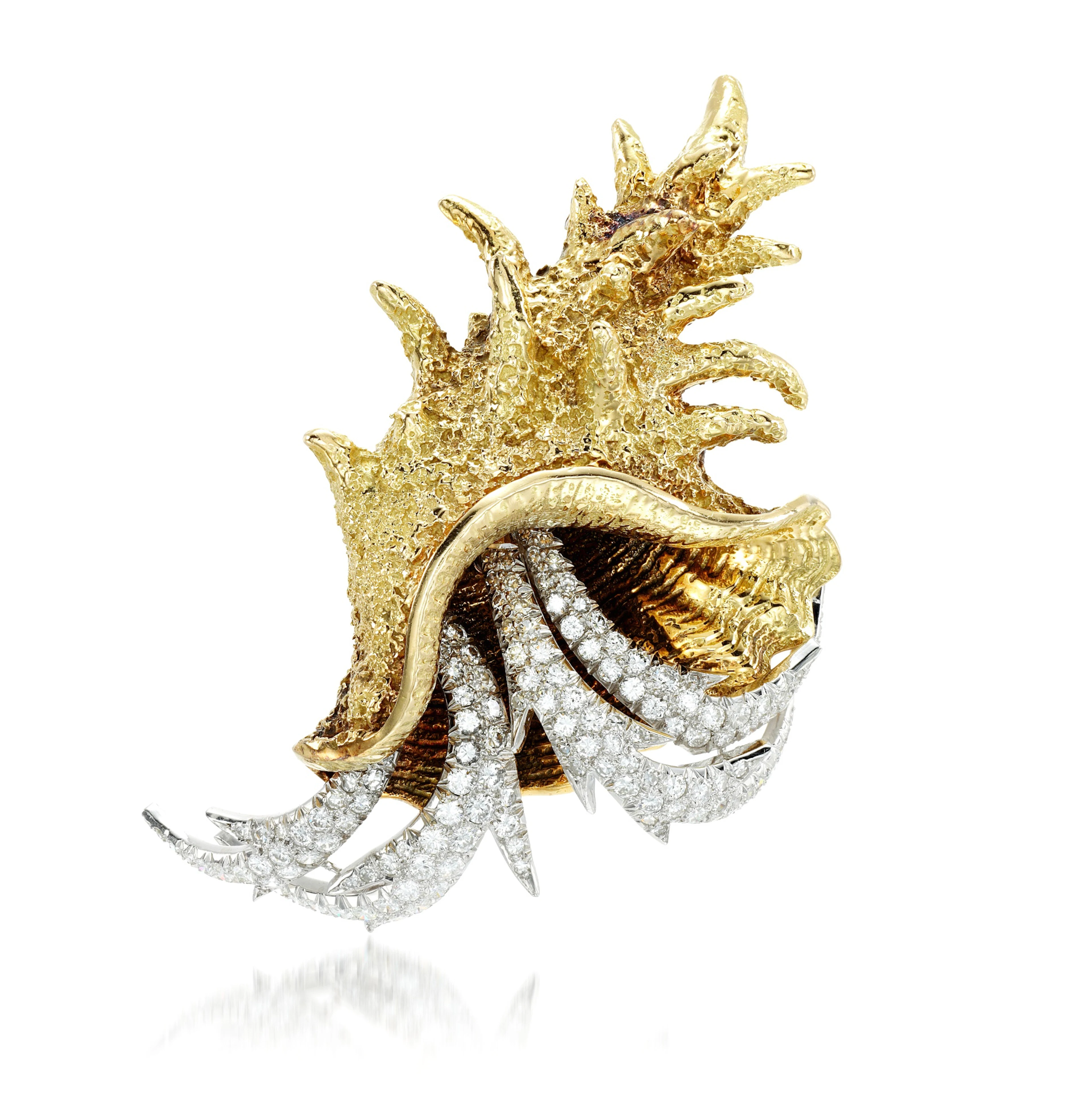 Diamond Hermit Crab brooch, circa 1950