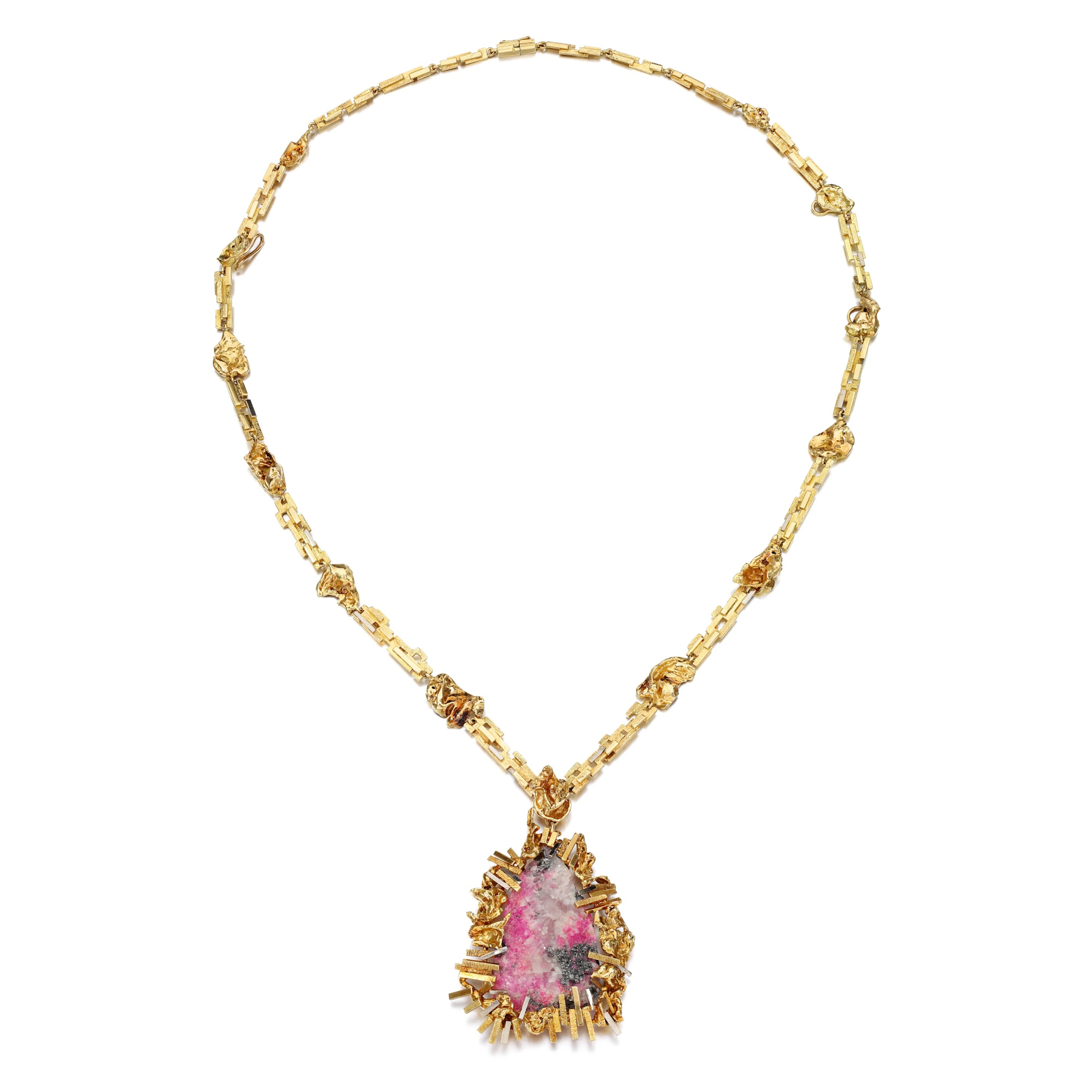 Rhodochrosite necklace, 1967