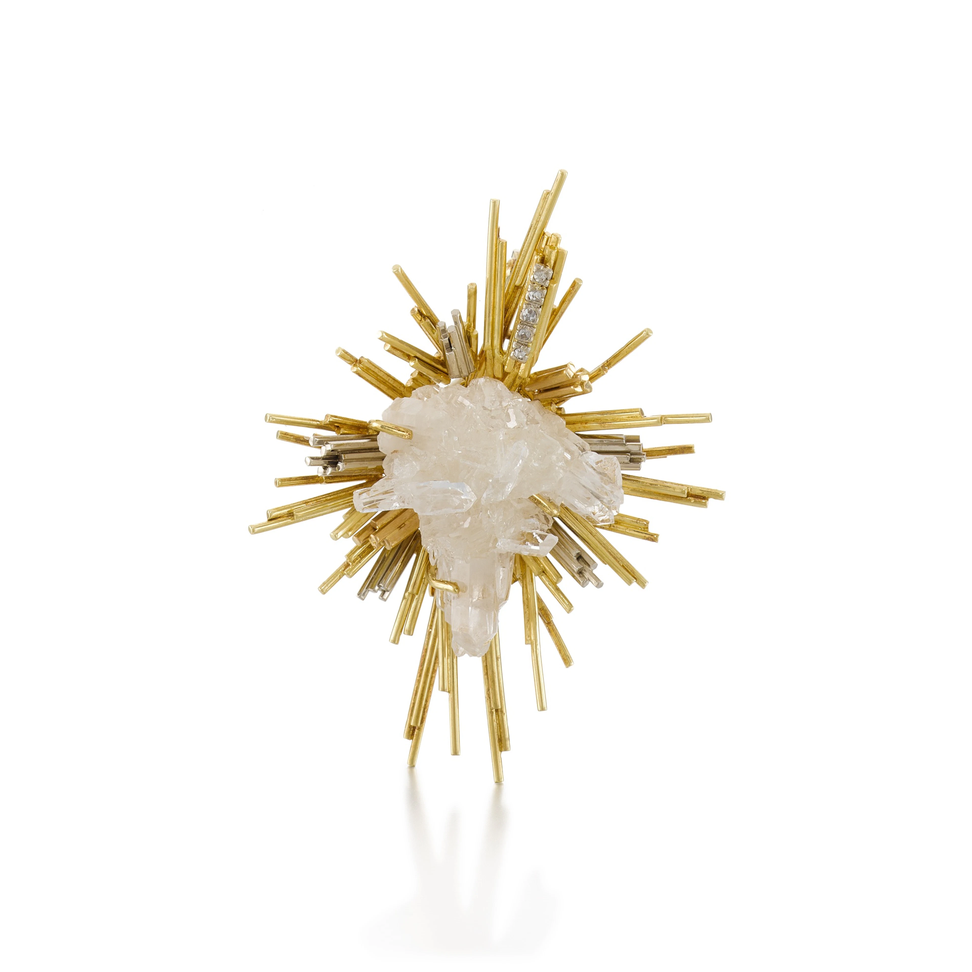 Agate and diamond brooch, 1970