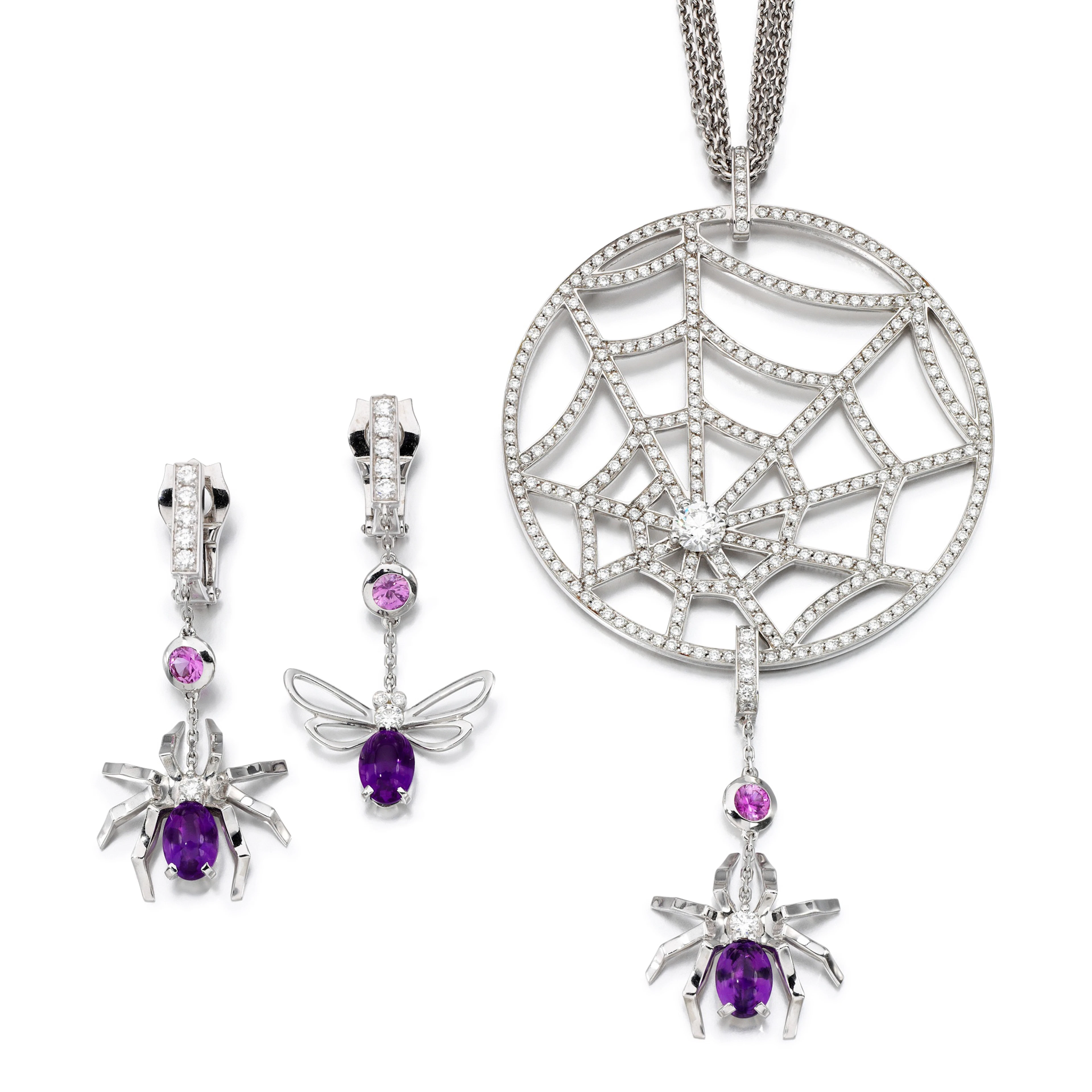 Gem set and diamond demi-parure, 'Attrape Moi'