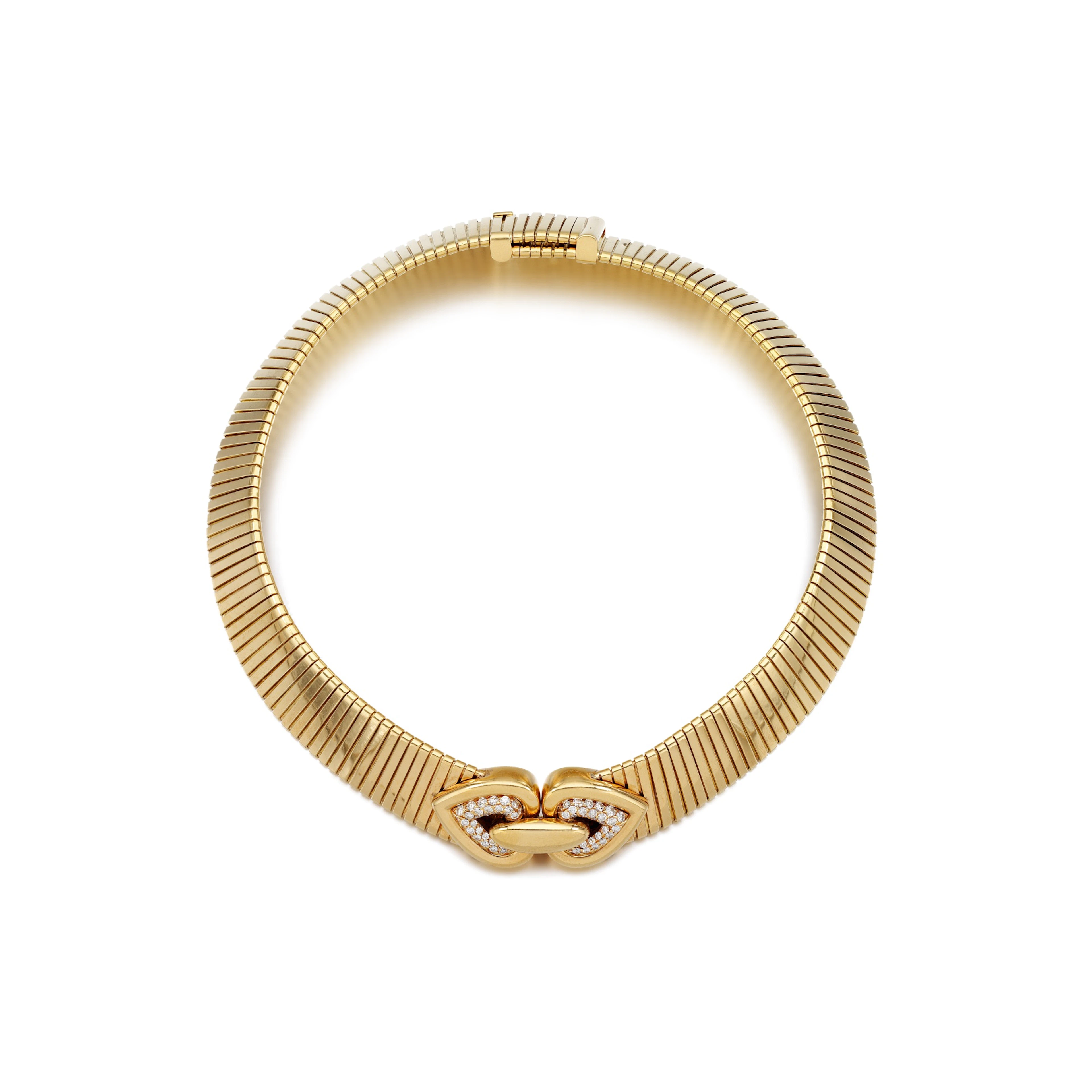 Diamond necklace, 'Tubogas'