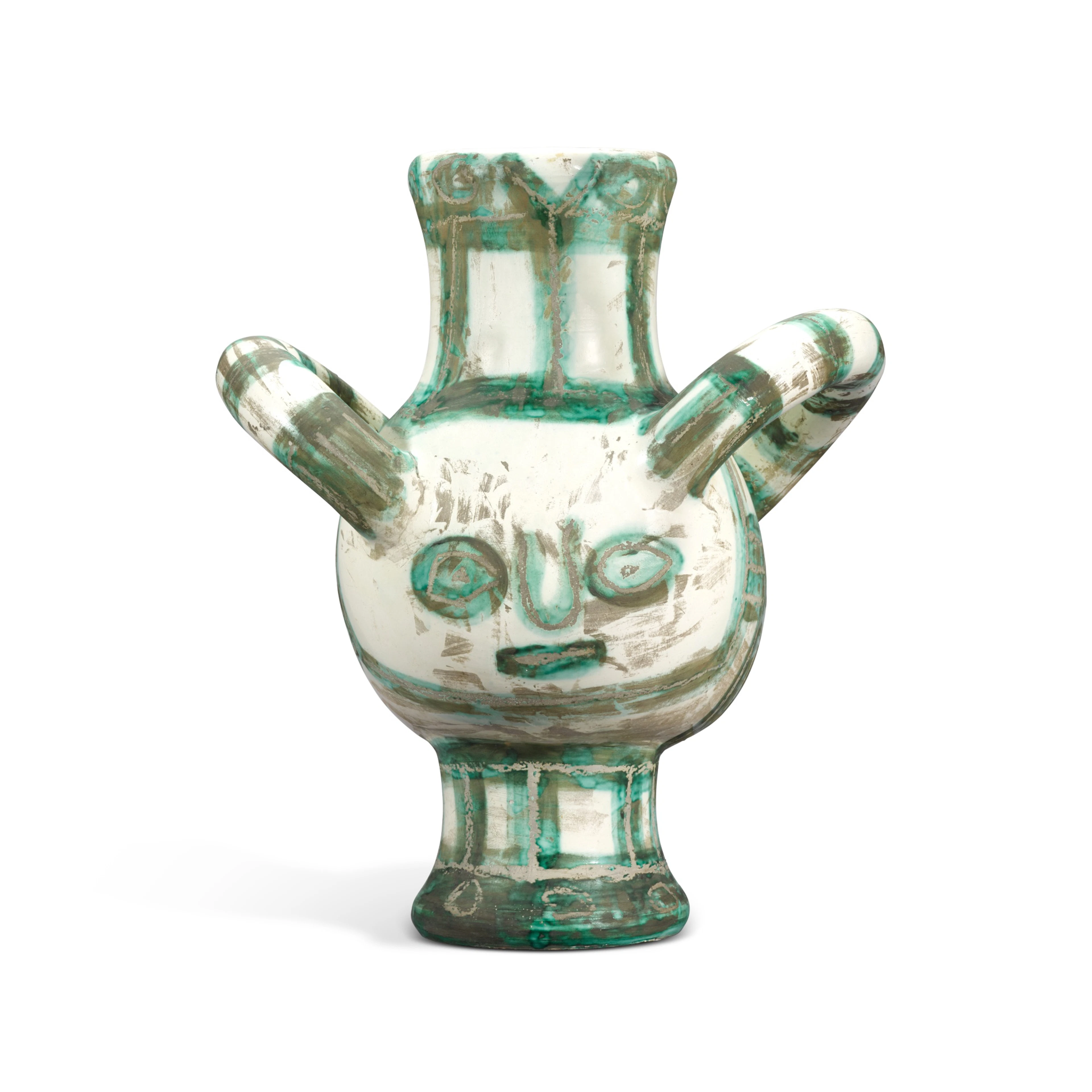 Vase gros oiseau vert (A. R. 453)