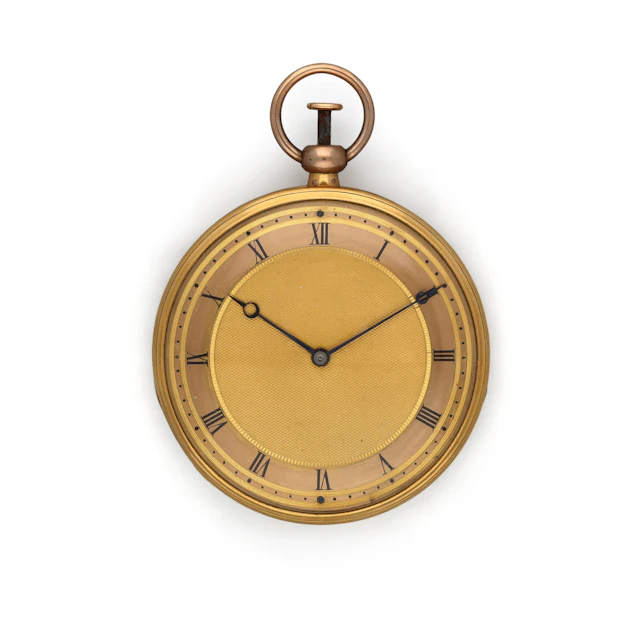 A yellow gold open face repeating watch