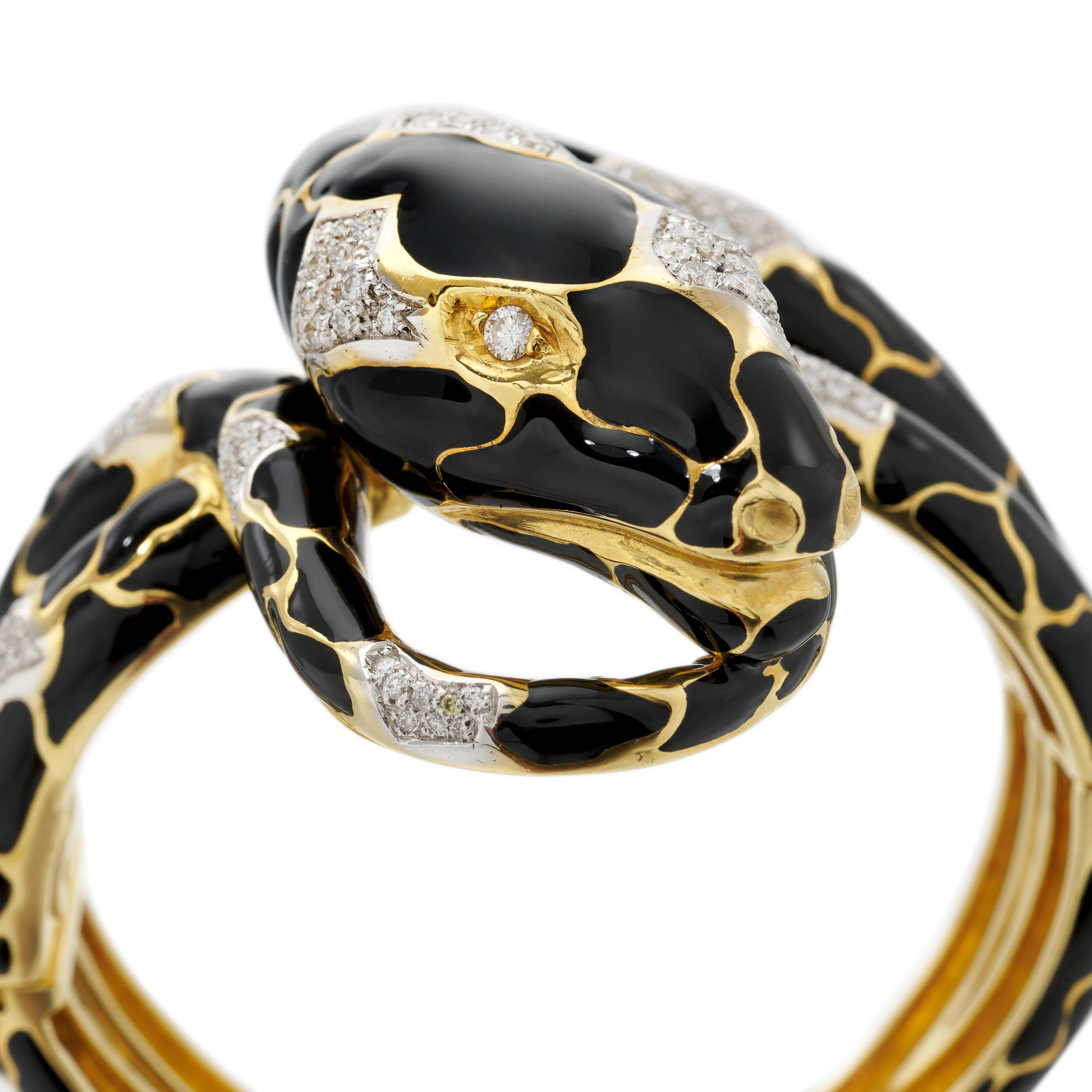 Enamel and diamond bangle (Bracciale in smalto e diamanti) 1970