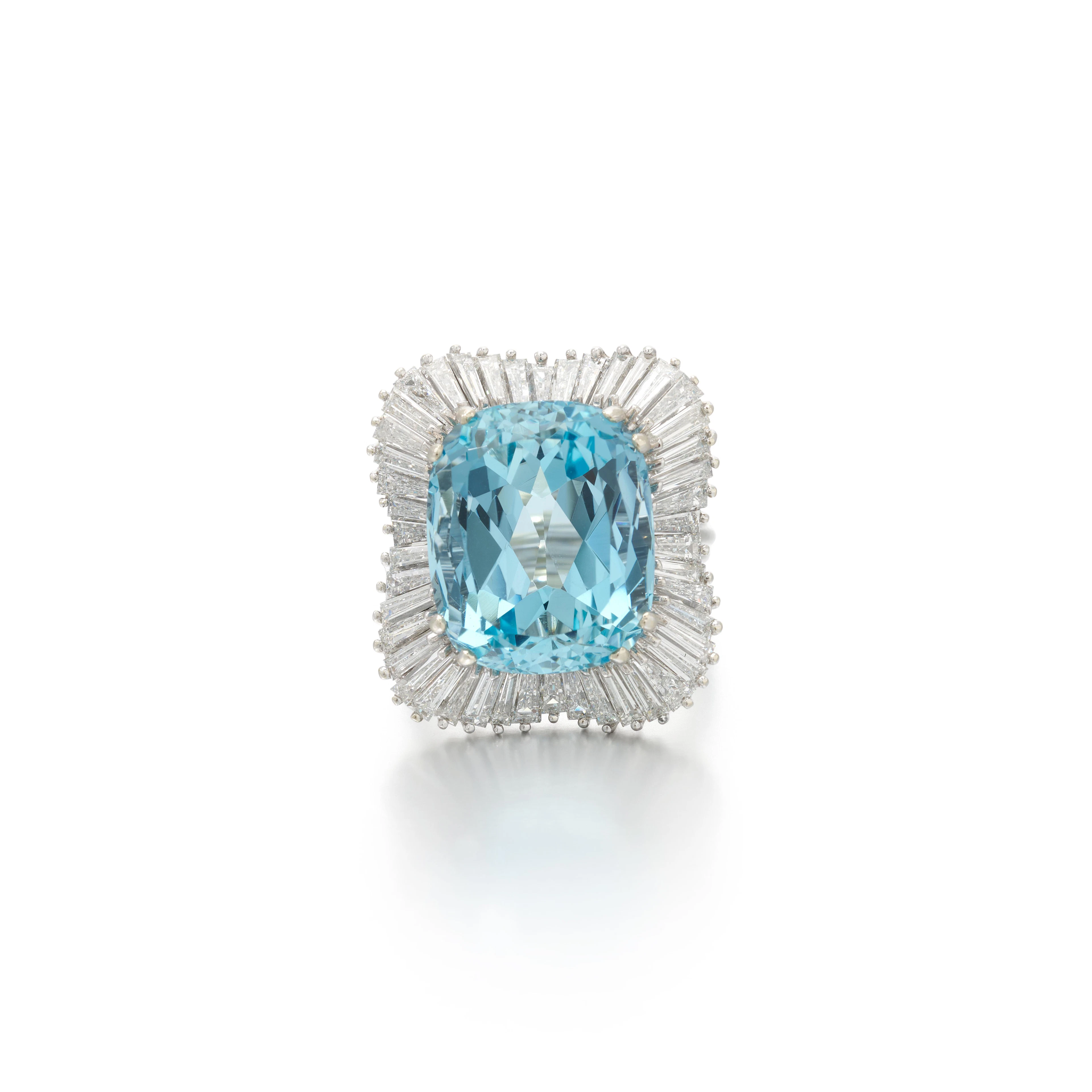 Aquamarine and diamond ring (Anello in diamanti e acquamarina)
