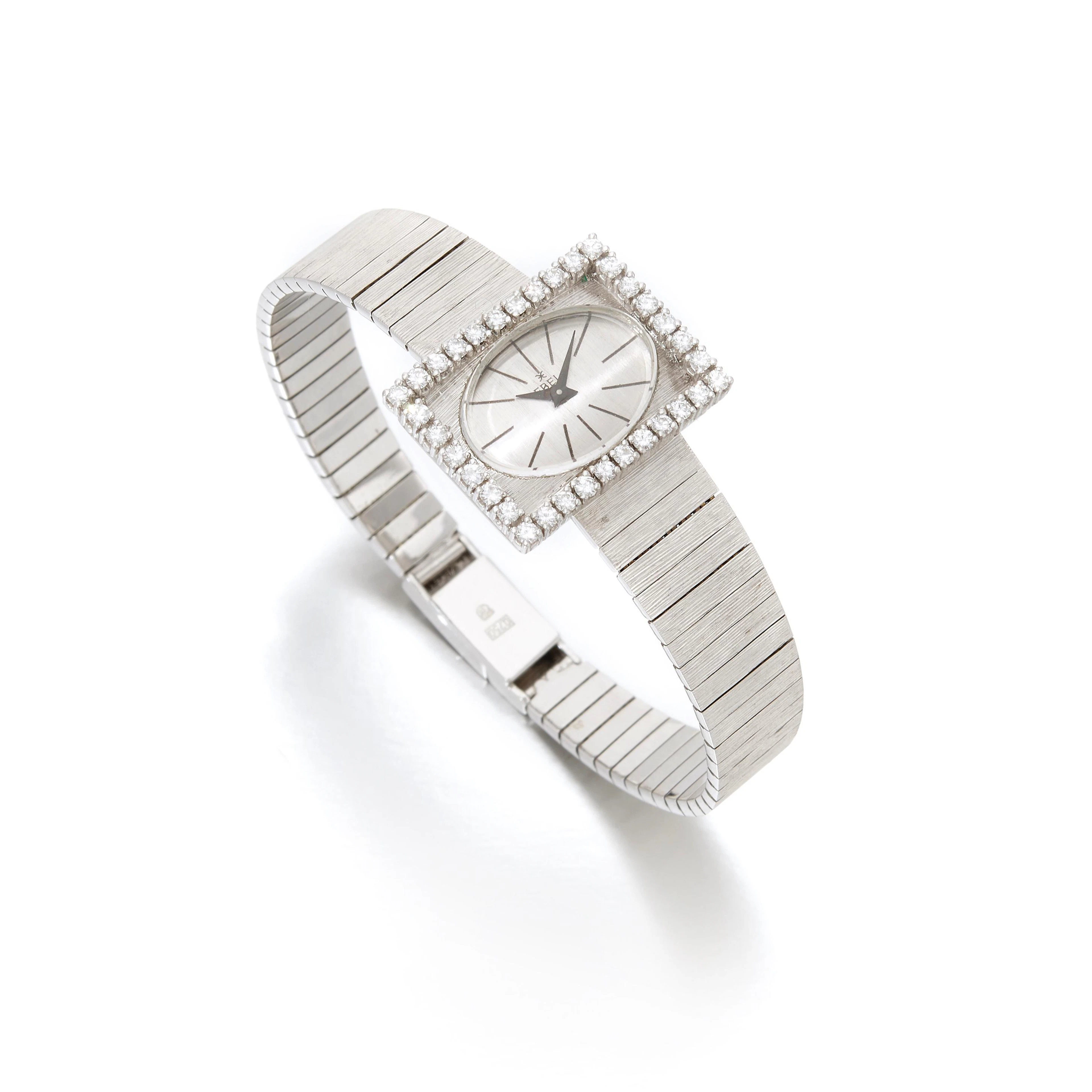 White gold and diamond-set bracelet watch (Orologio in oro bianco e diamanti)
