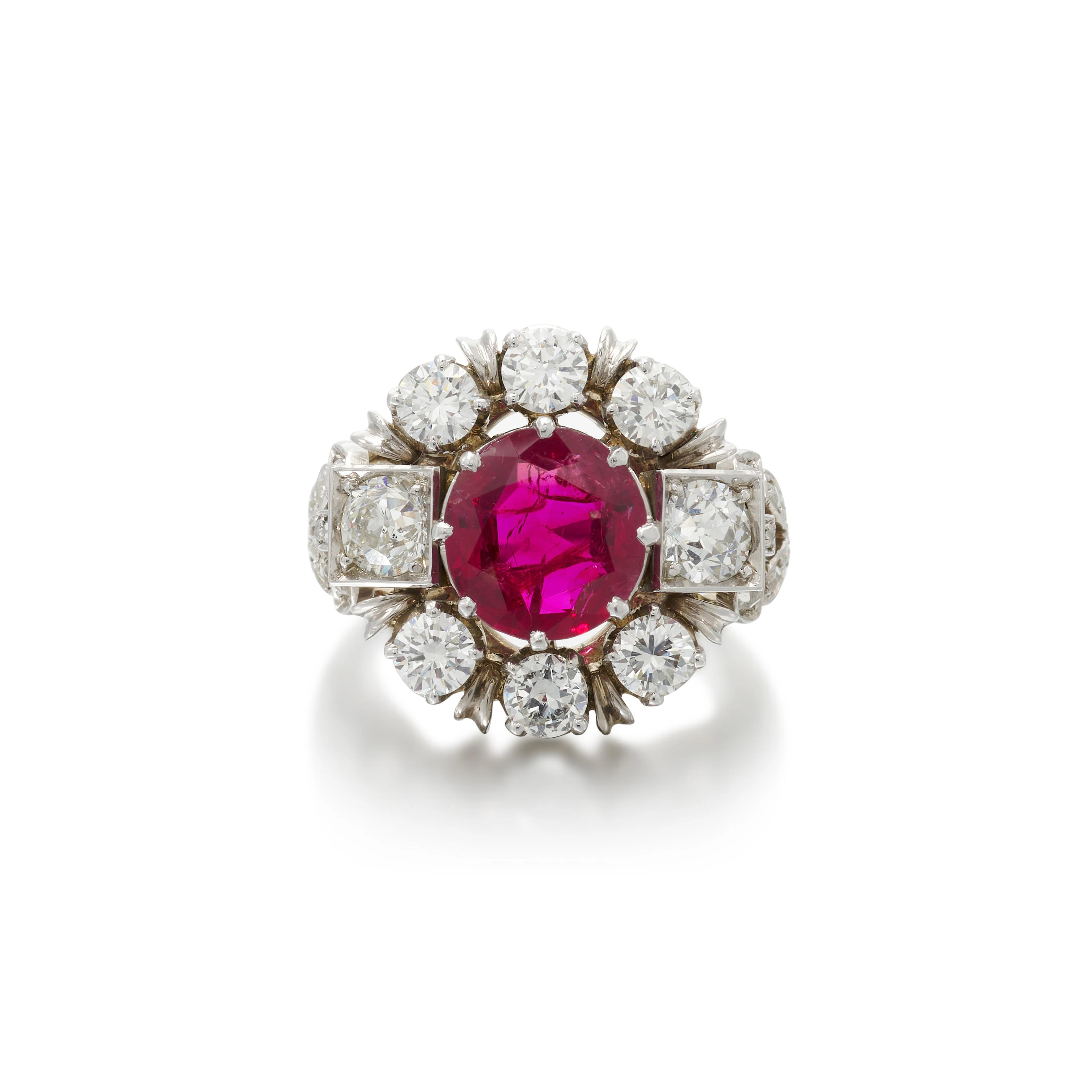 Ruby and diamond ring (Anello con rubino e diamanti)