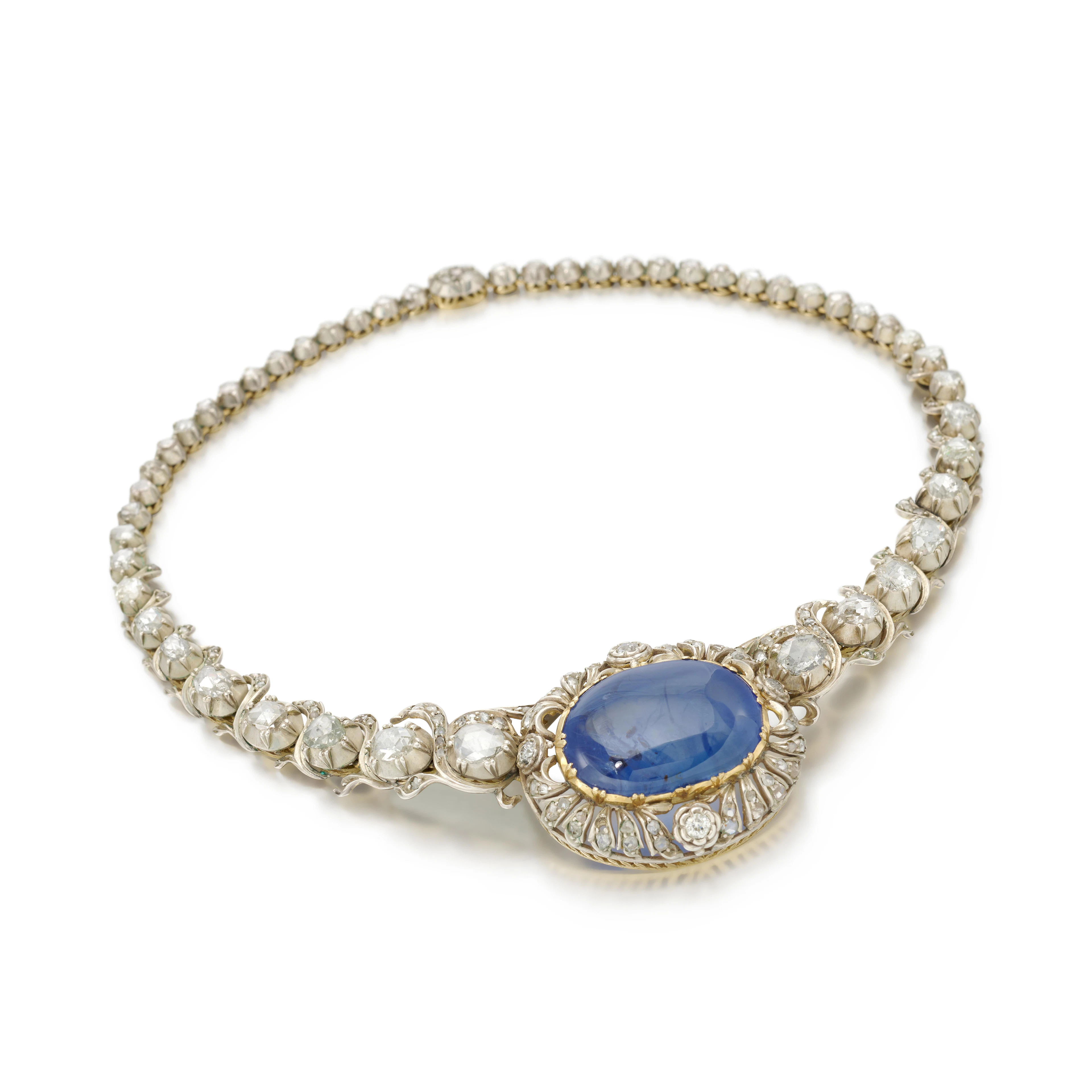 Sapphire and diamond necklace (Collana in zaffiro e diamanti)