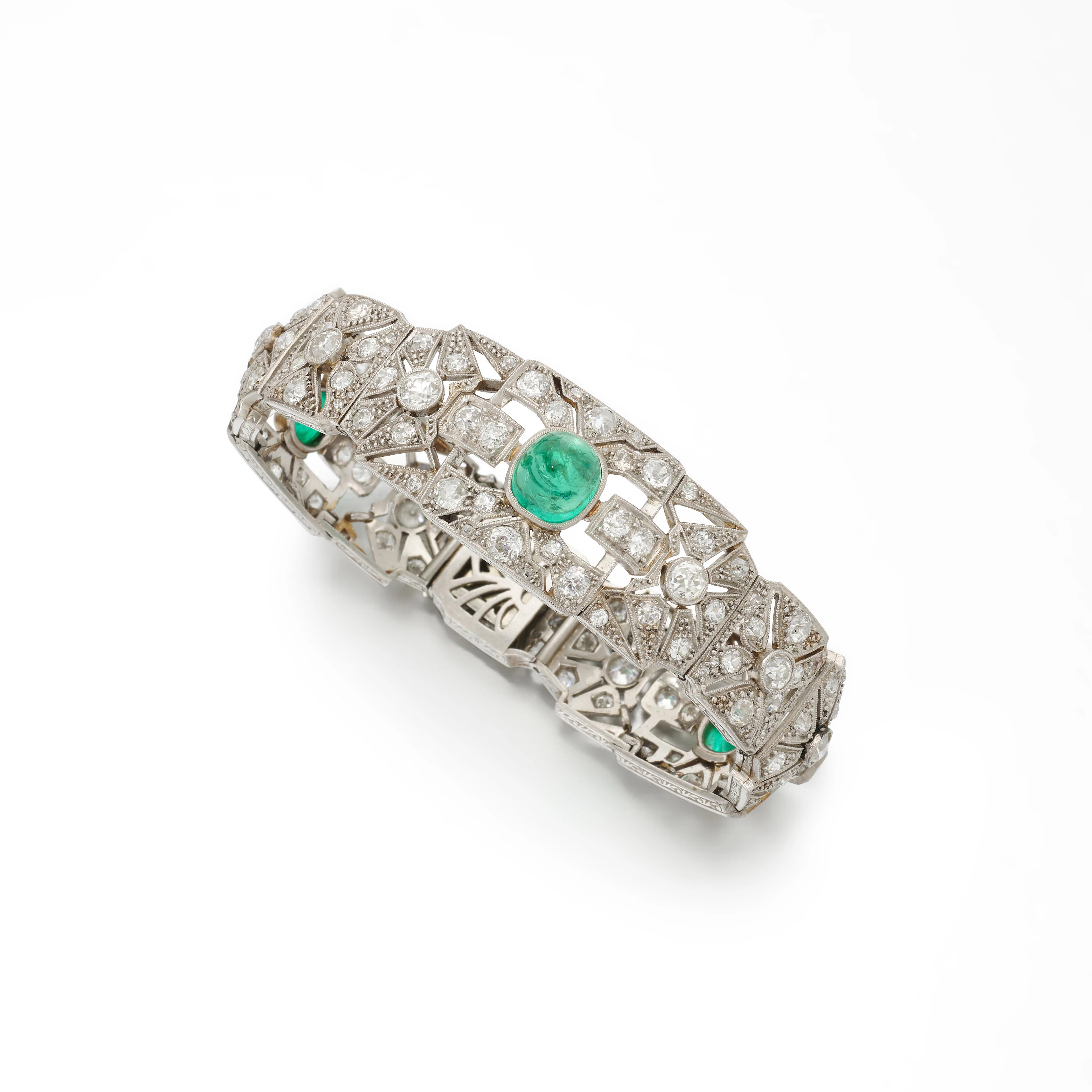 Diamond and emerald bracelet (Bracciale in smeraldi e diamanti)