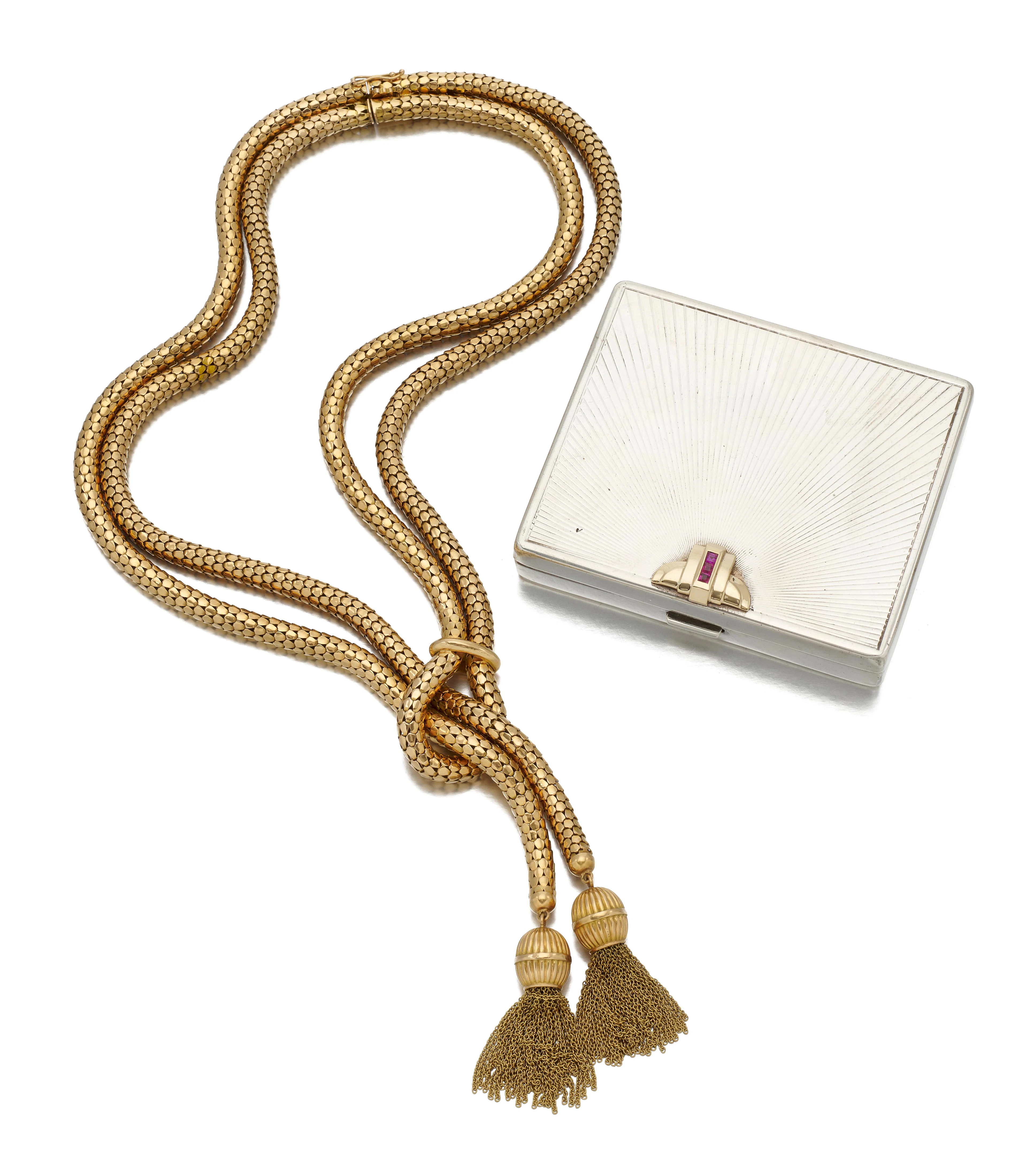 Compact and necklace ( Collana e portacipria )