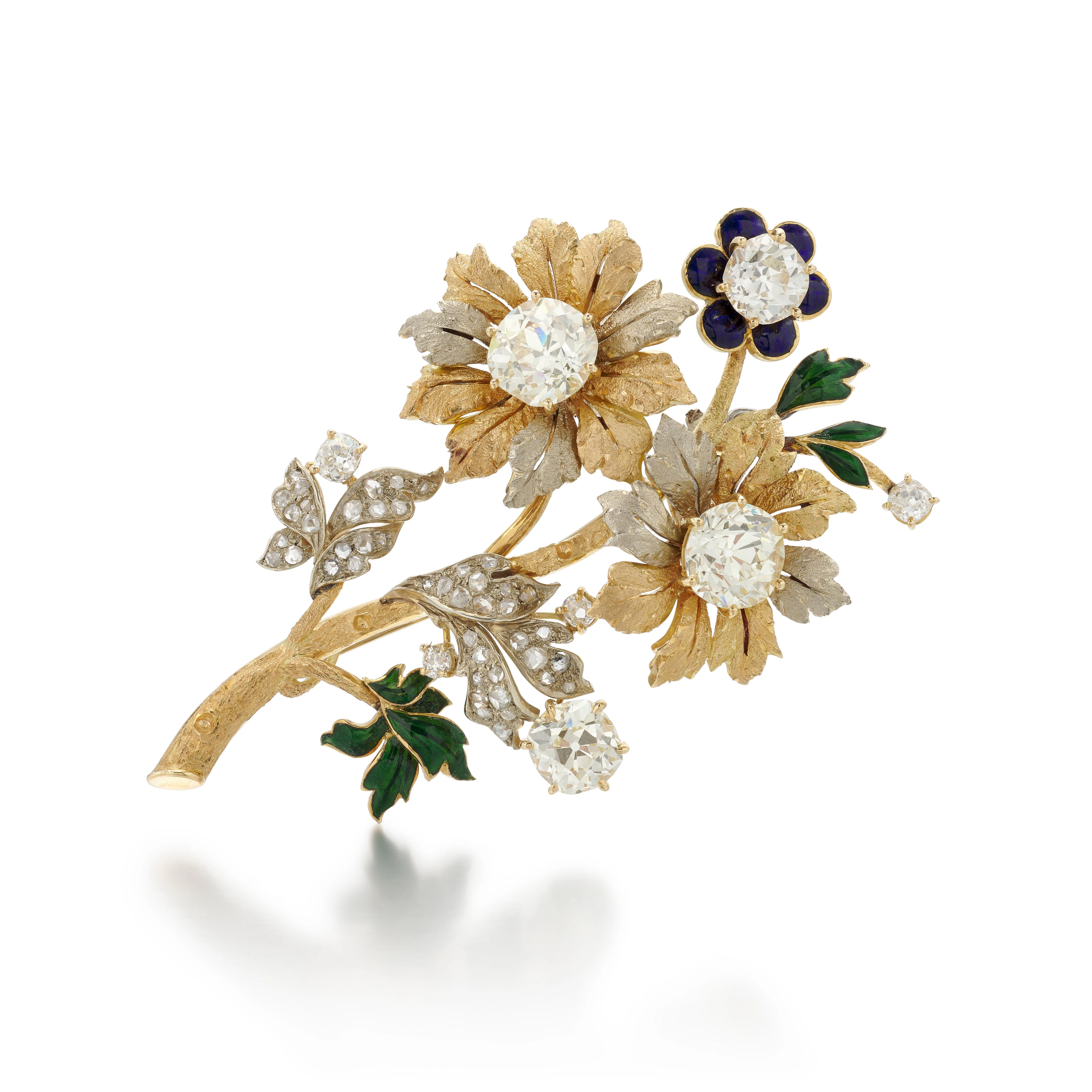 Enamel and diamnd brooch (Spilla in smalti e diamanti)