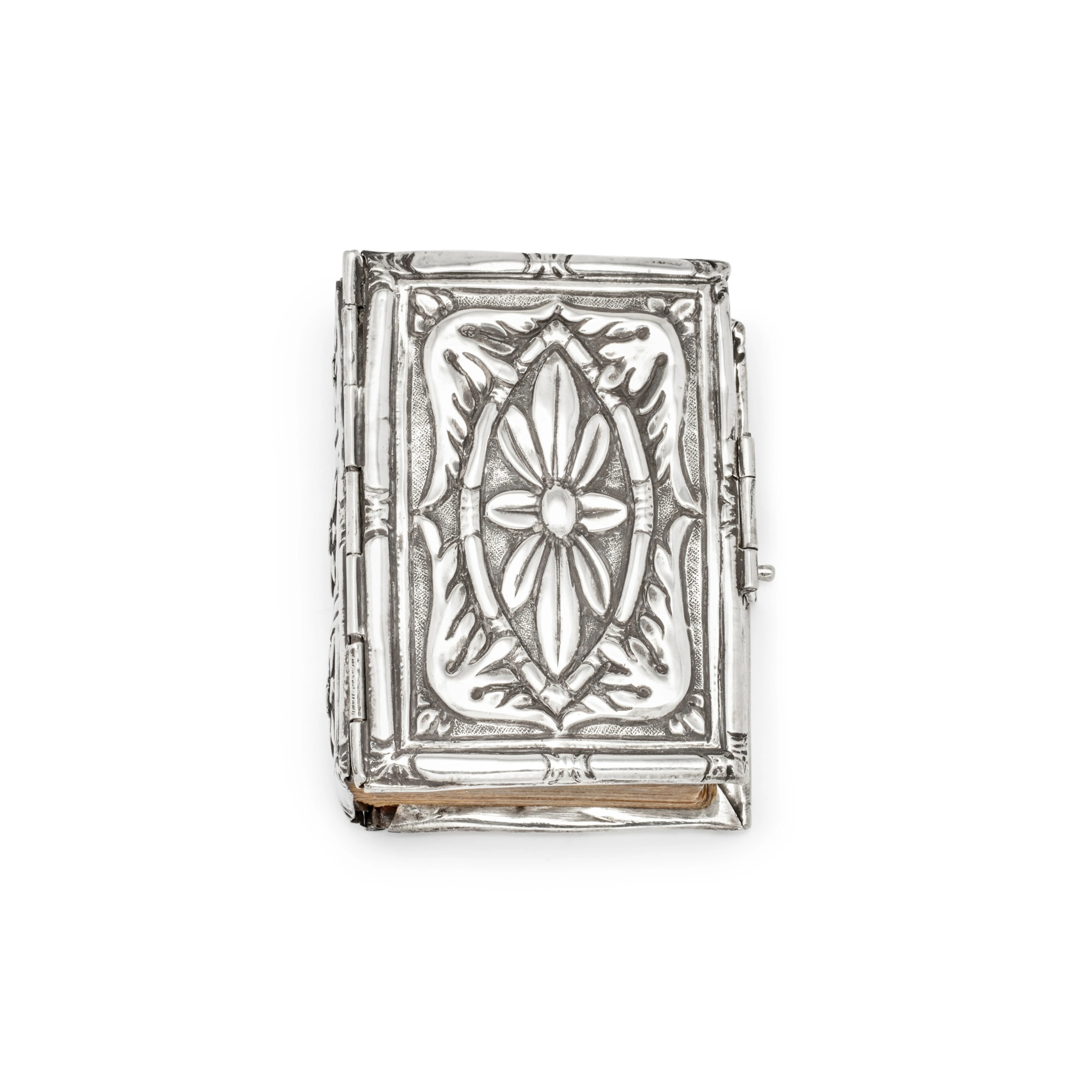 A Small Silver Book Binding, probably Italian, circa 1800-1820