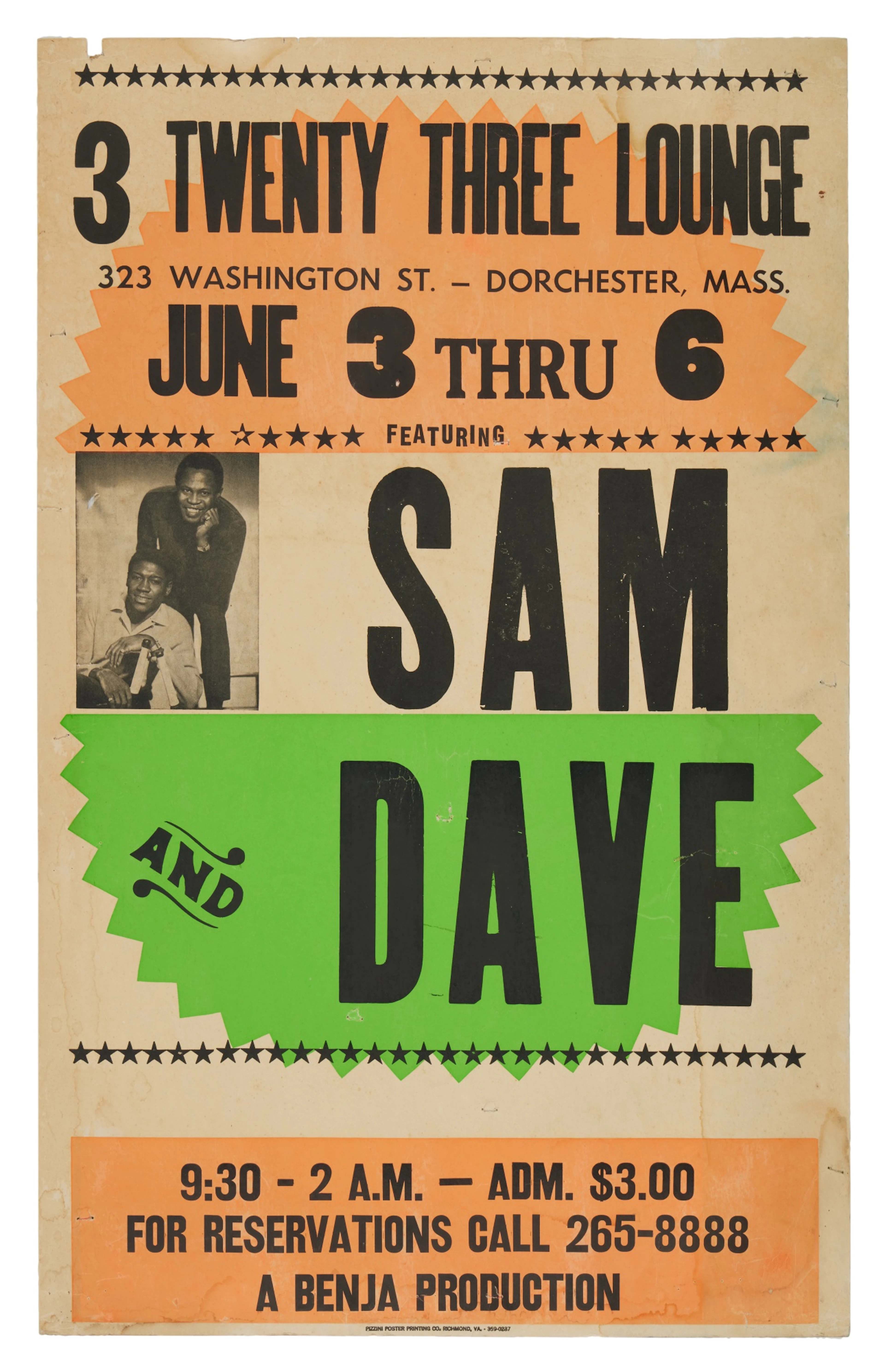 Sam & Dave | A promotional poster for The Sultans of Sweat