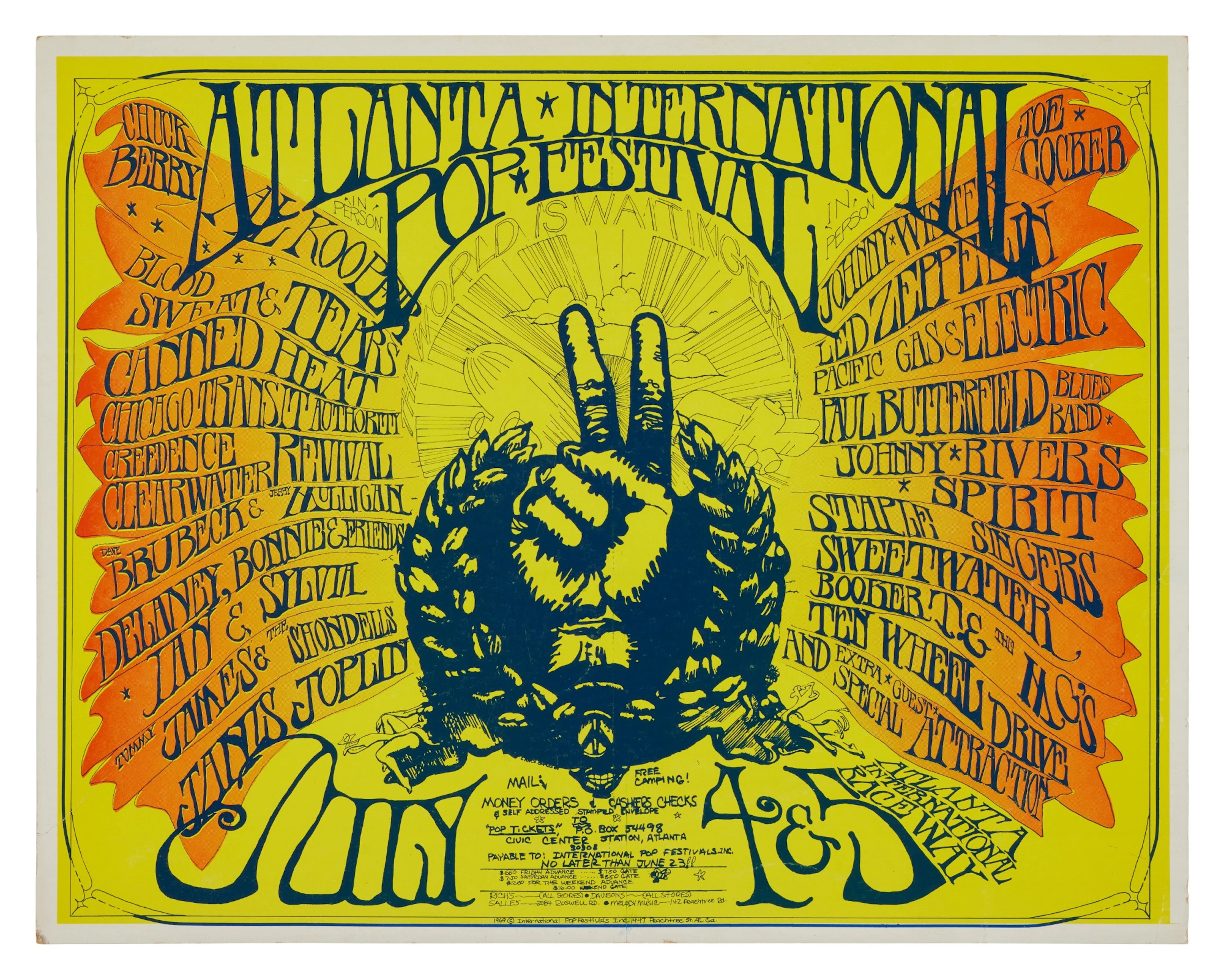 Atlanta International Pop Festival | A promotional poster...