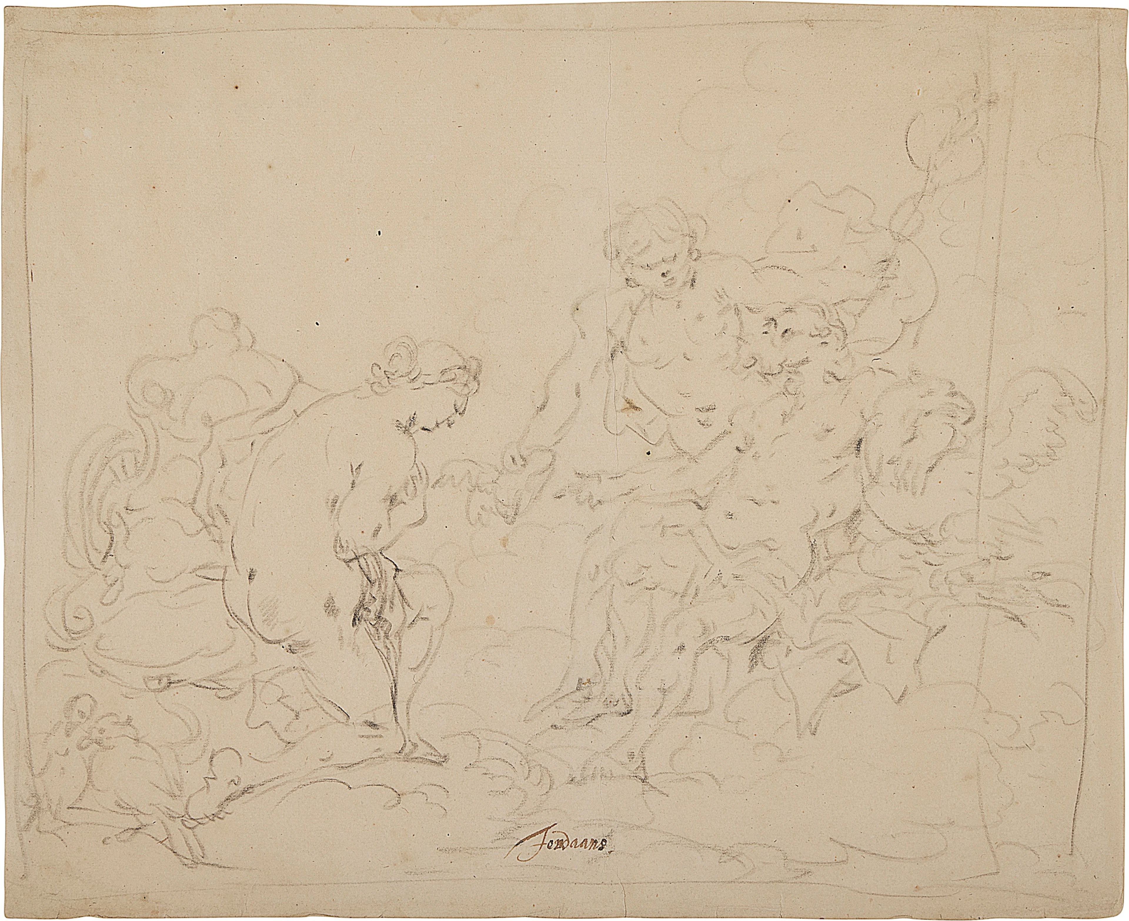 Venus complains to Jupiter in the presence of Mercury, after Jacob Jordaens