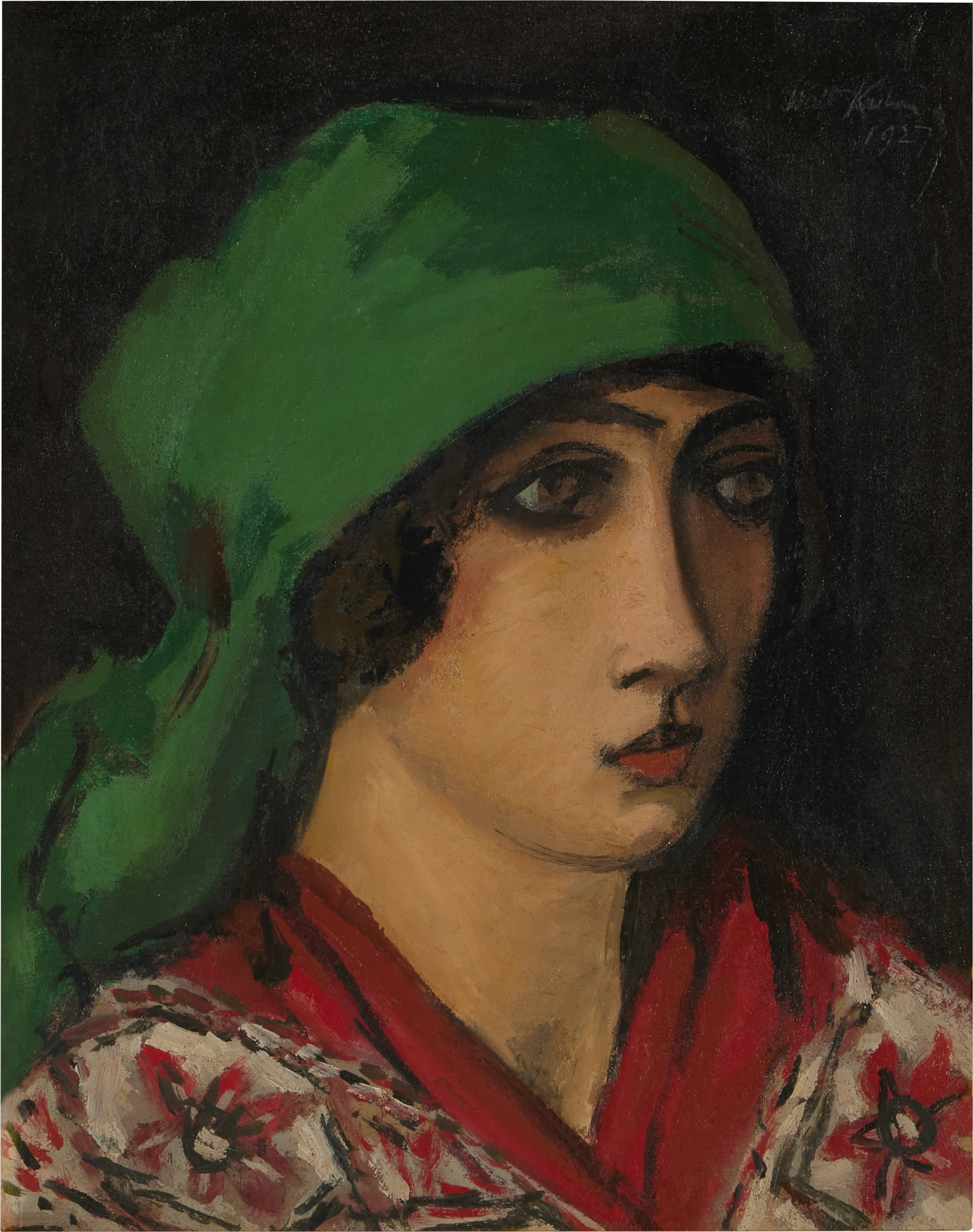 Ruth with Green Headcloth (Red Lips)