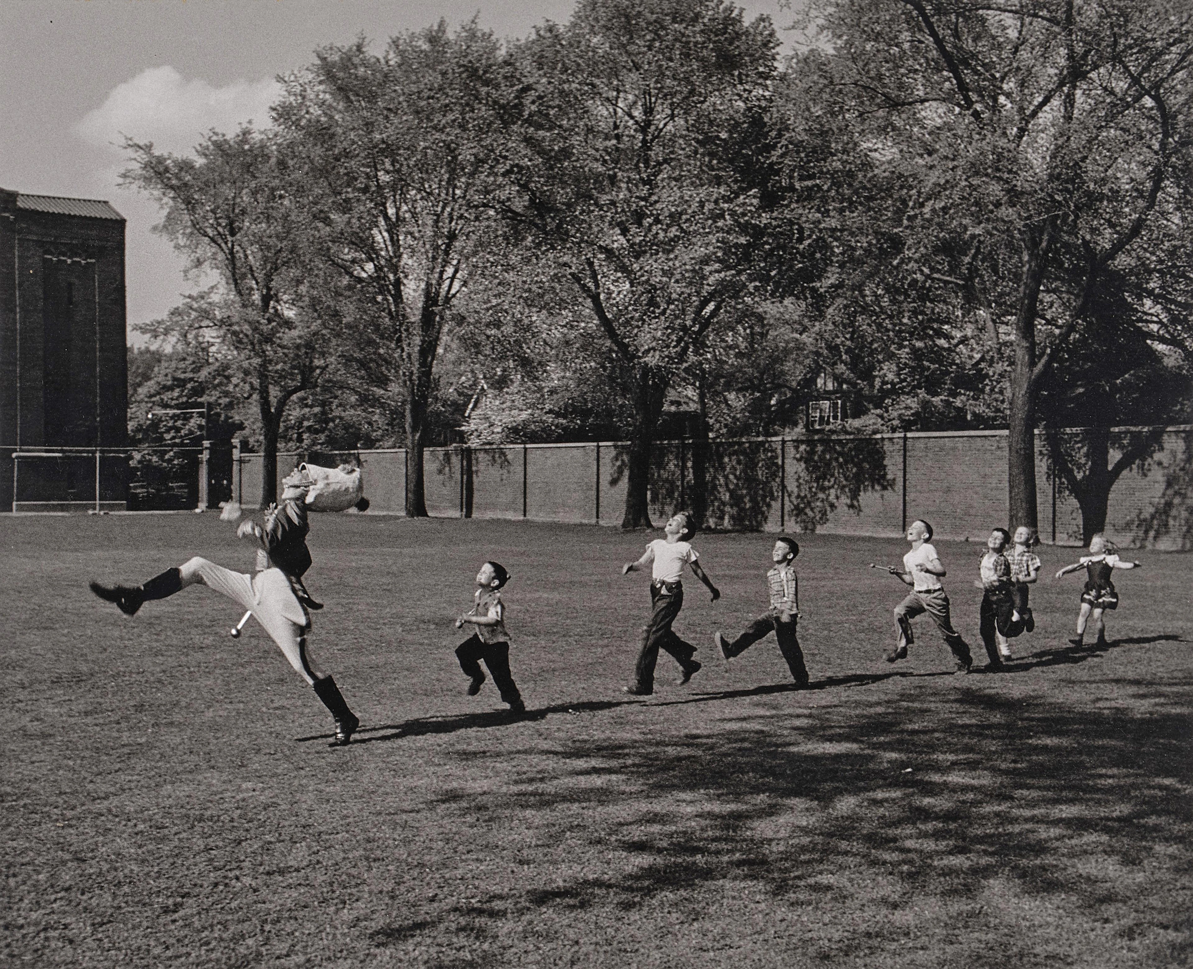 'Drum Major and Children, University of Michigan, Ann Arbor'