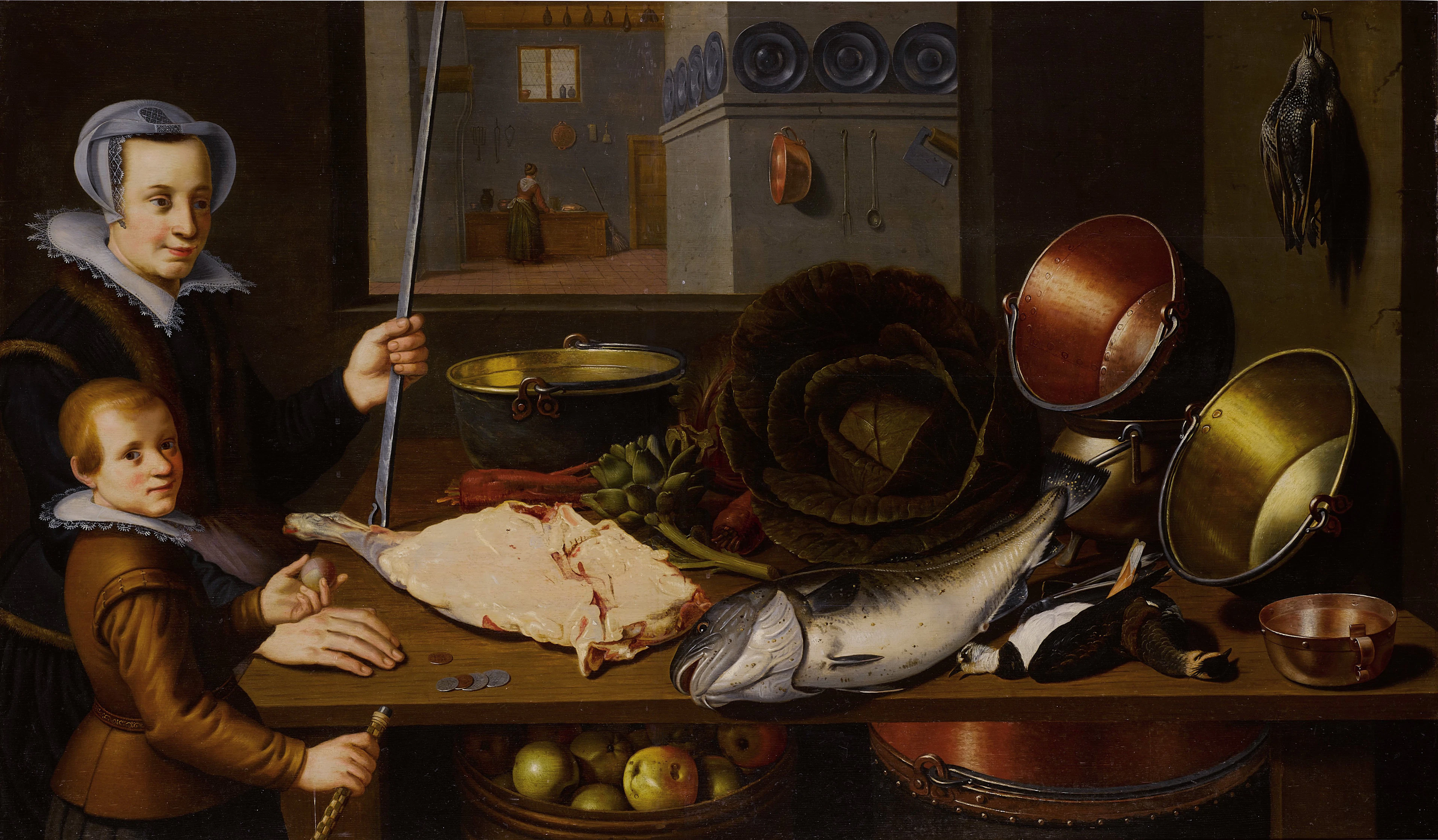 Kitchen scene within a domestic interior