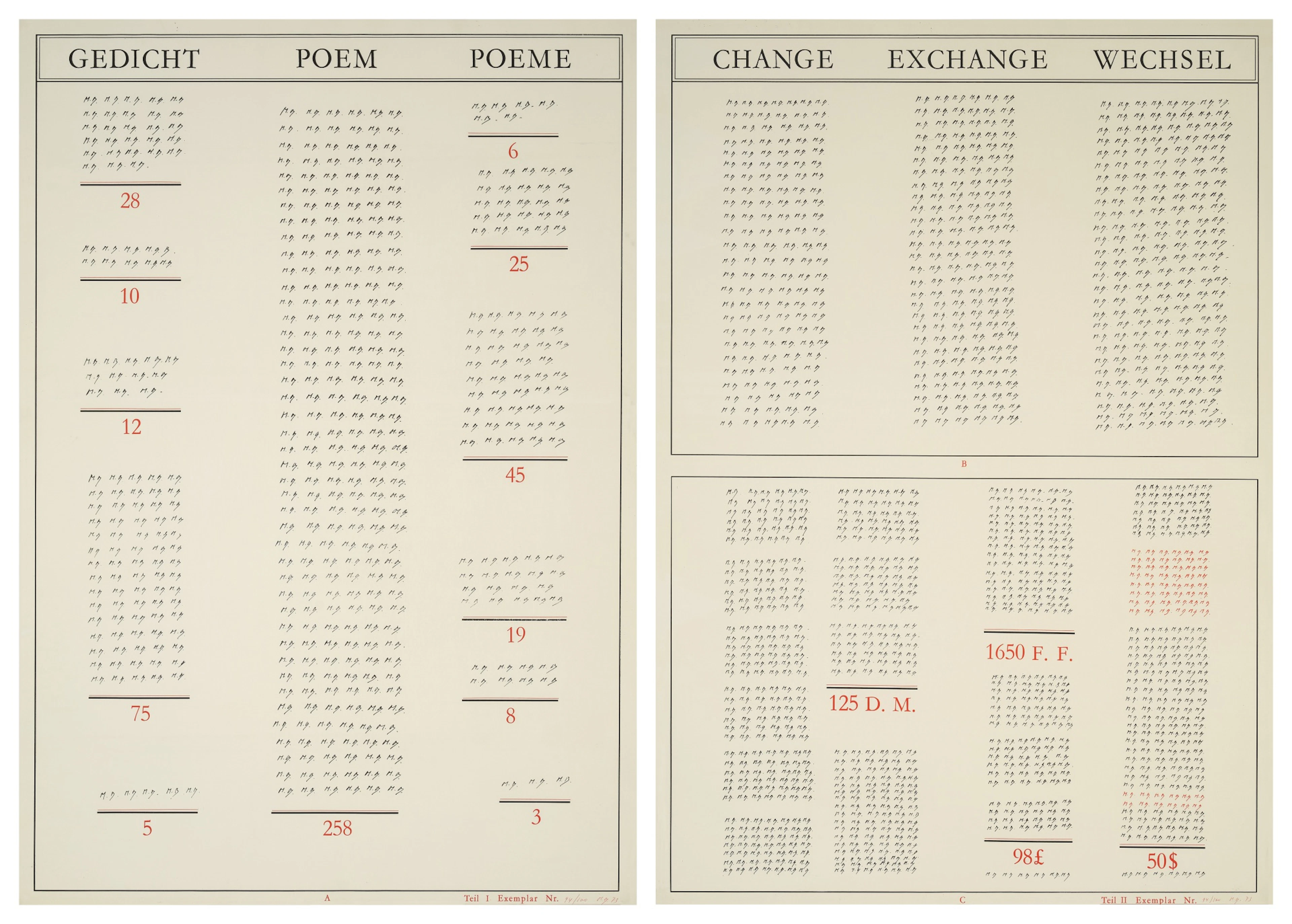 Gedicht - Poem - Poème / Change - Exchange - Wechsel