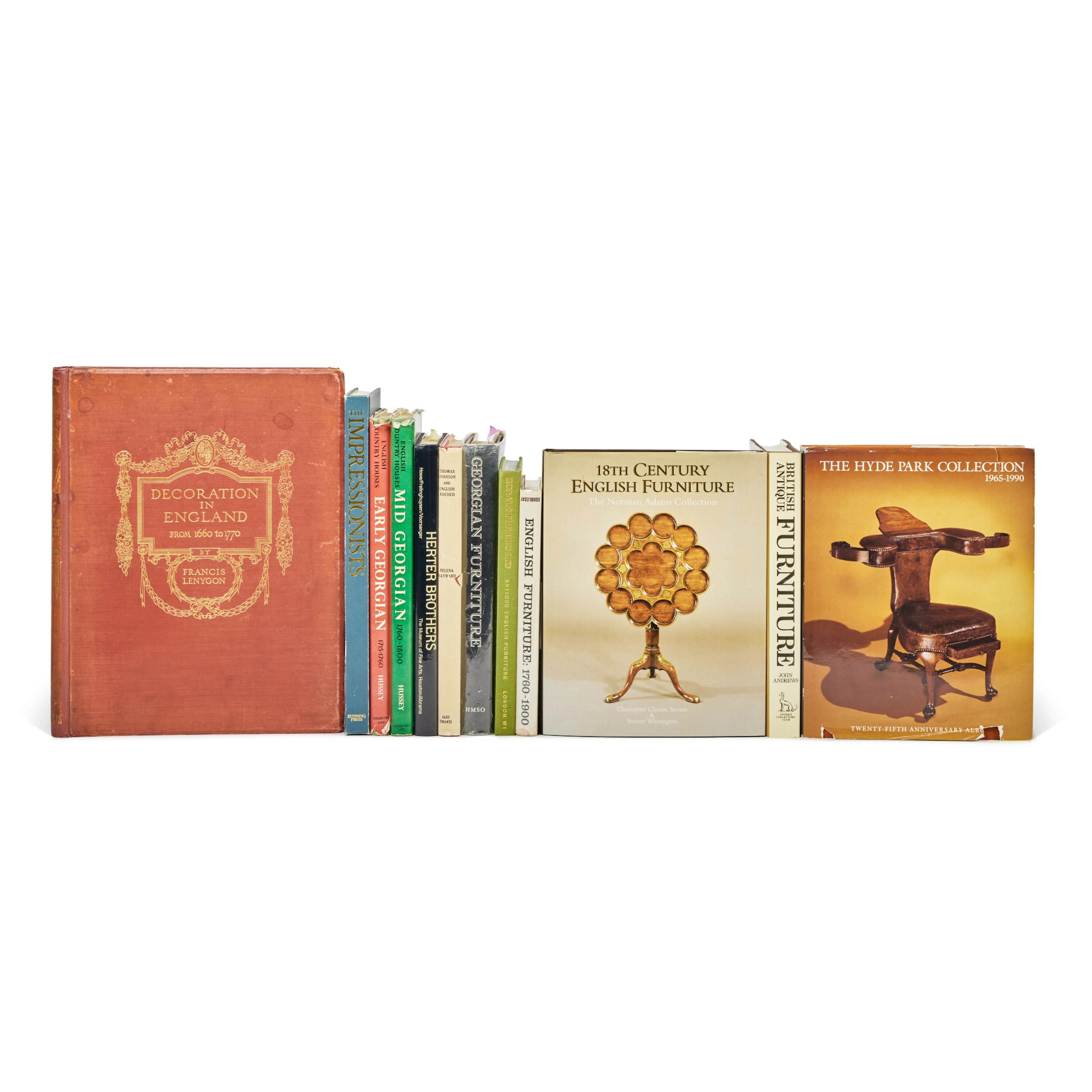 A Collection of Forty-Two English Books on Furniture Makers