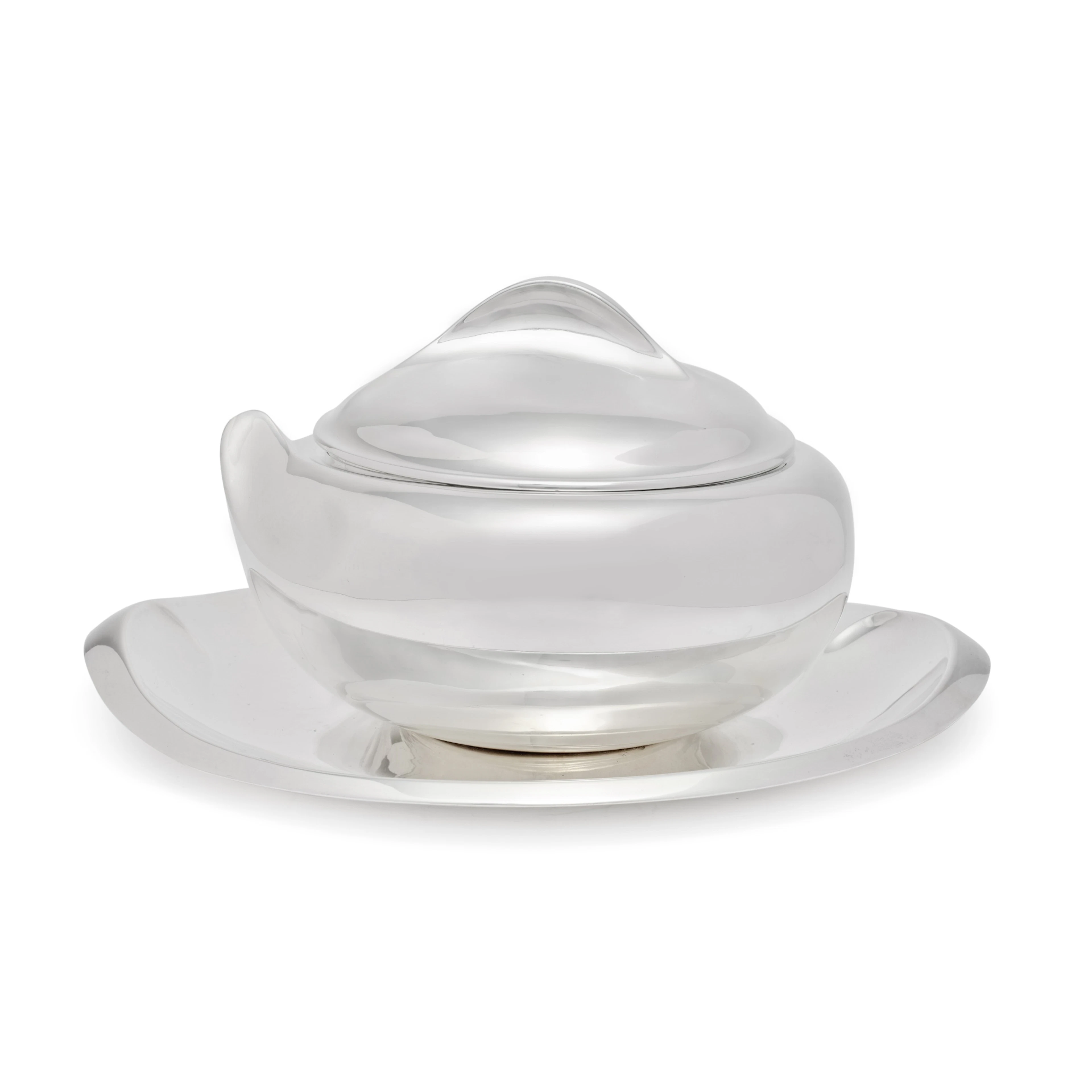 Silver "Thumb Print" Pattern Soup Tureen