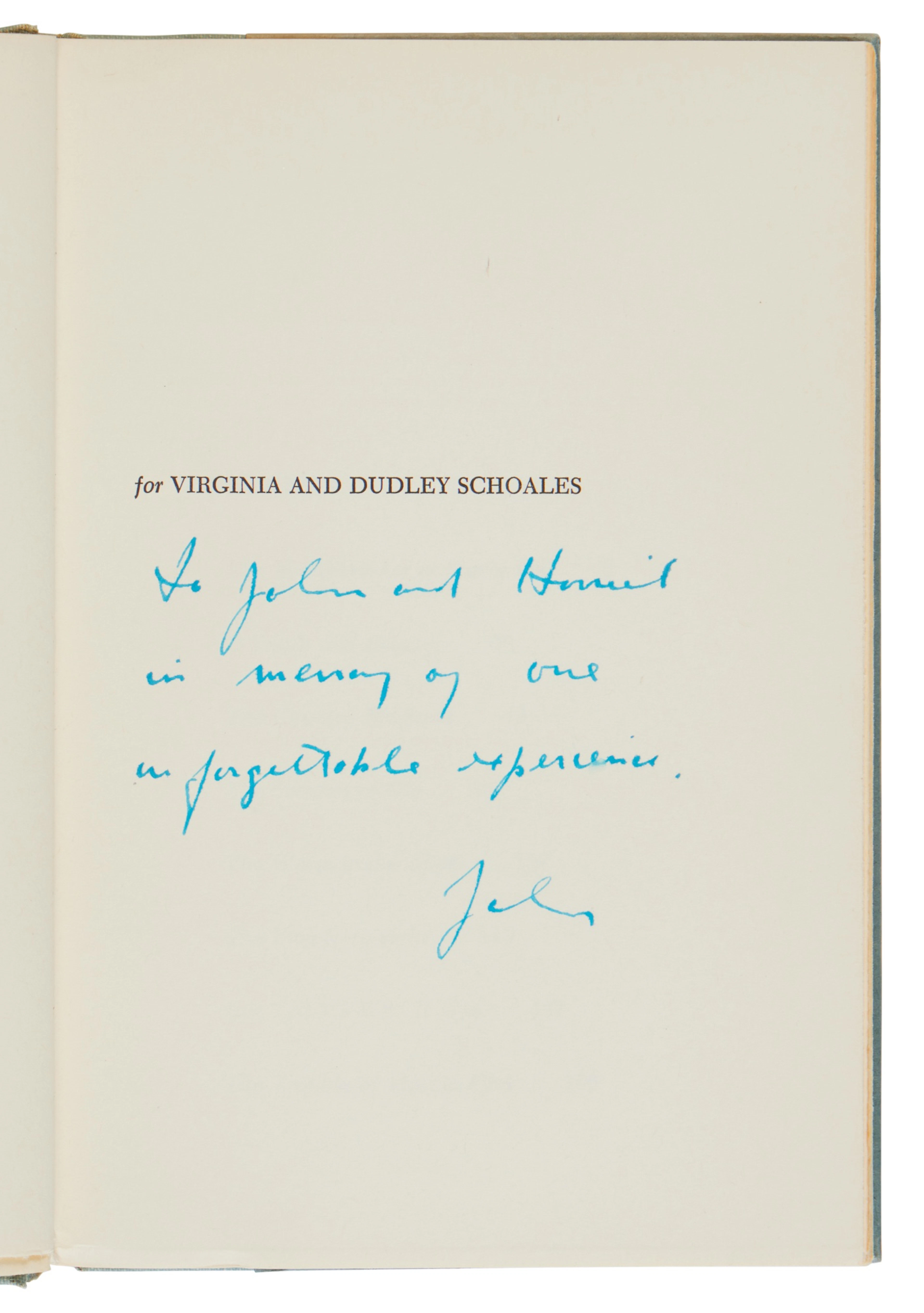 Cheever, John | Two works, inscribed to John and Harriet Weaver